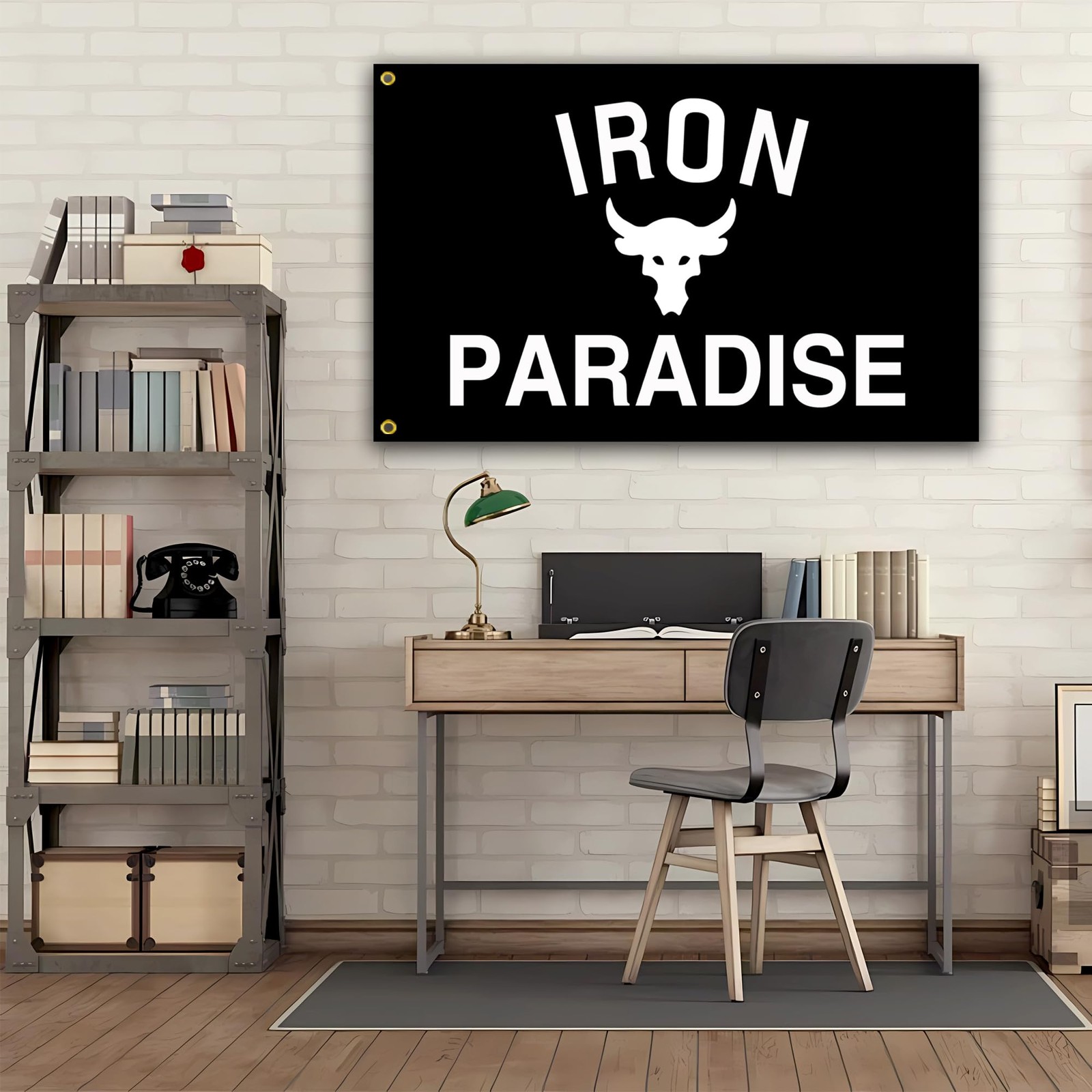 Iron Paradise Flag 3x5 Ft Motivational Flag Fitness Inspirational Flags for R...