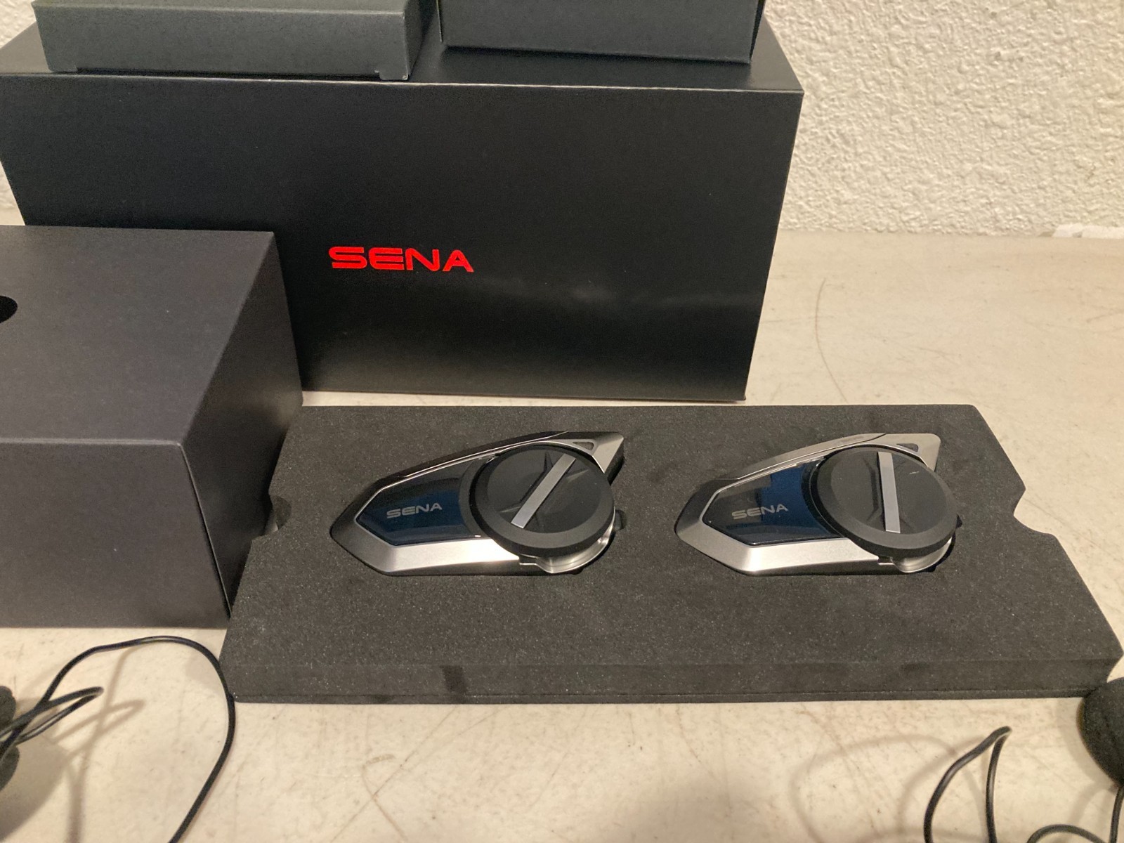 Sena 50S Dual Pack Motorcycle Bluetooth Mesh Intercom Headset System Kit LNK