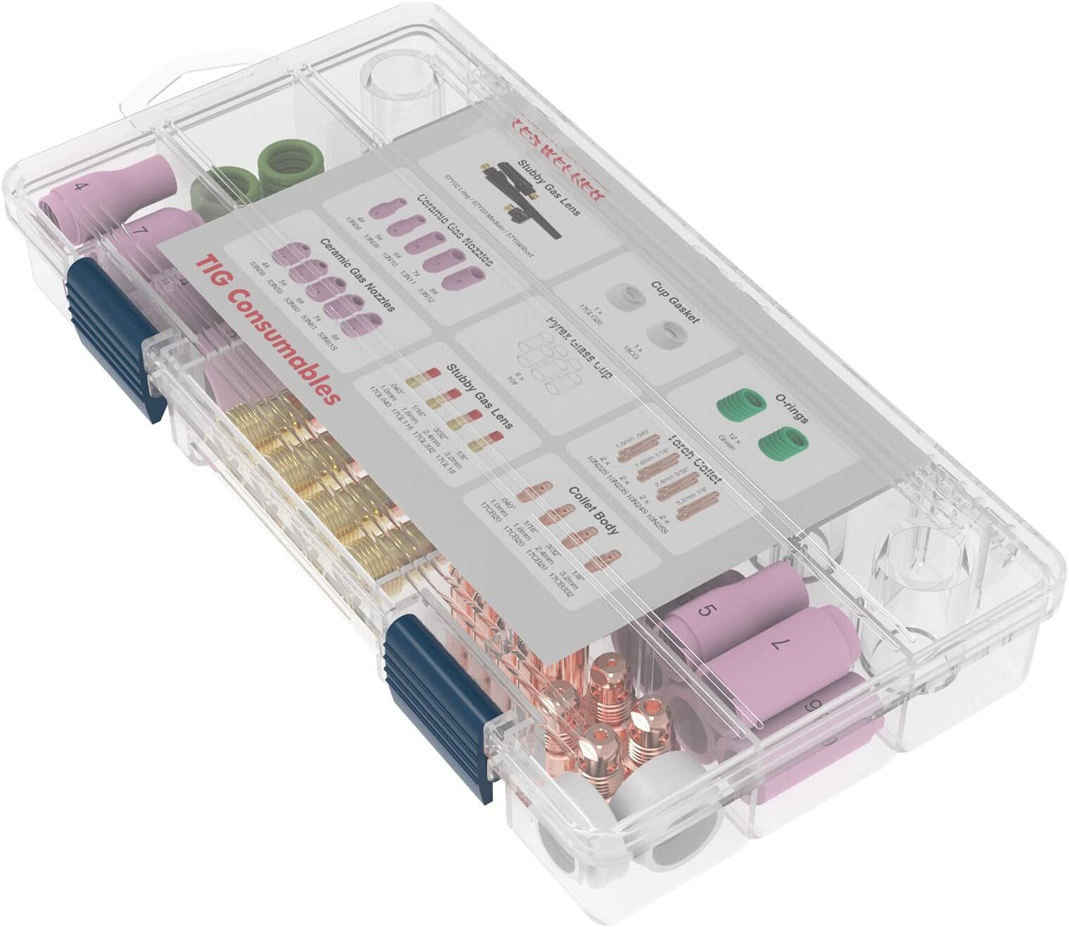 49pcs TIG Torch Accessories consumables for WP-17 WP-18 WP-26 TIG Welding Torch
