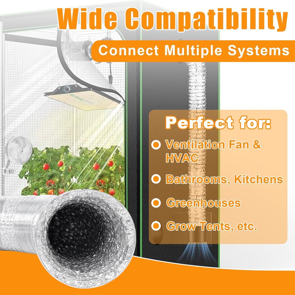 4in 10FT Dryer Vent Hose Flexible Air Ducting for Clothes Dryer Grow Exhaust Fan