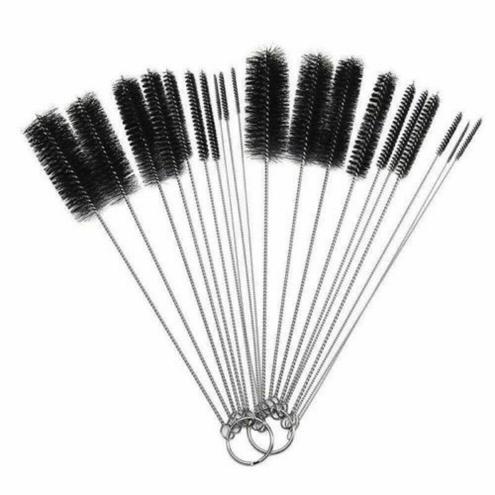 Nylon Straw Brush Cleaner Bottle Tube Pipe Small Long Cleaning 10Pcs Set USA Lot