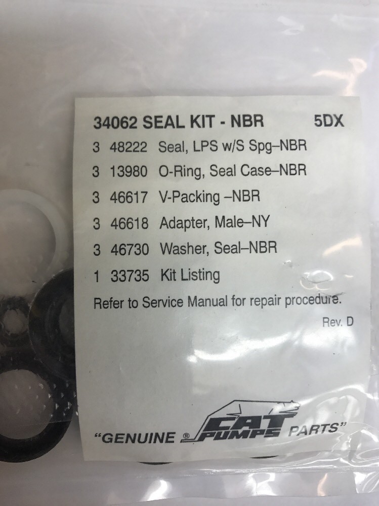 Cat Pumps Seal Kit #34062 for Cat 5DX