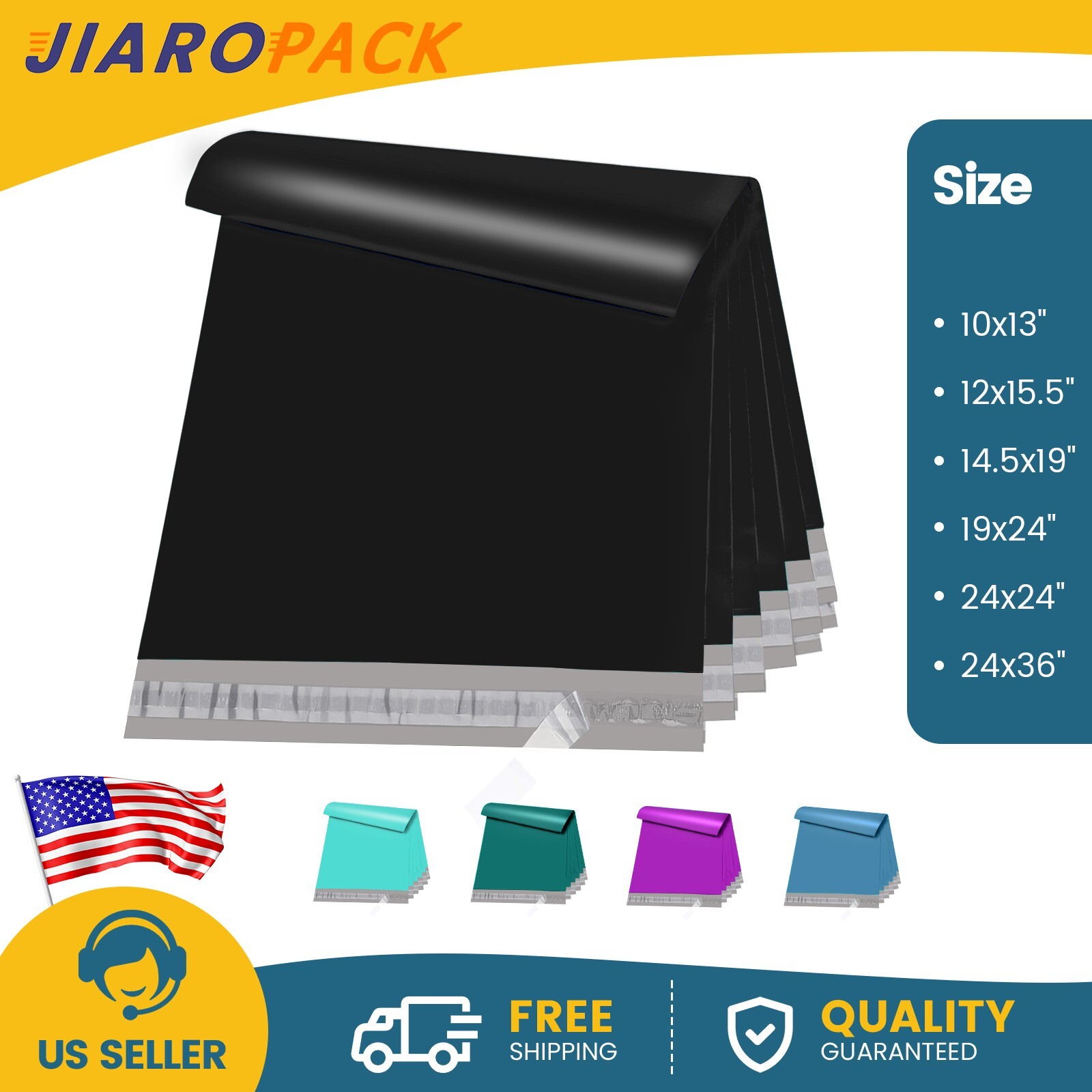 Poly Mailers Shipping Bags Plastic Mailing Envelopes 10x13 12x15 14x19 19x24