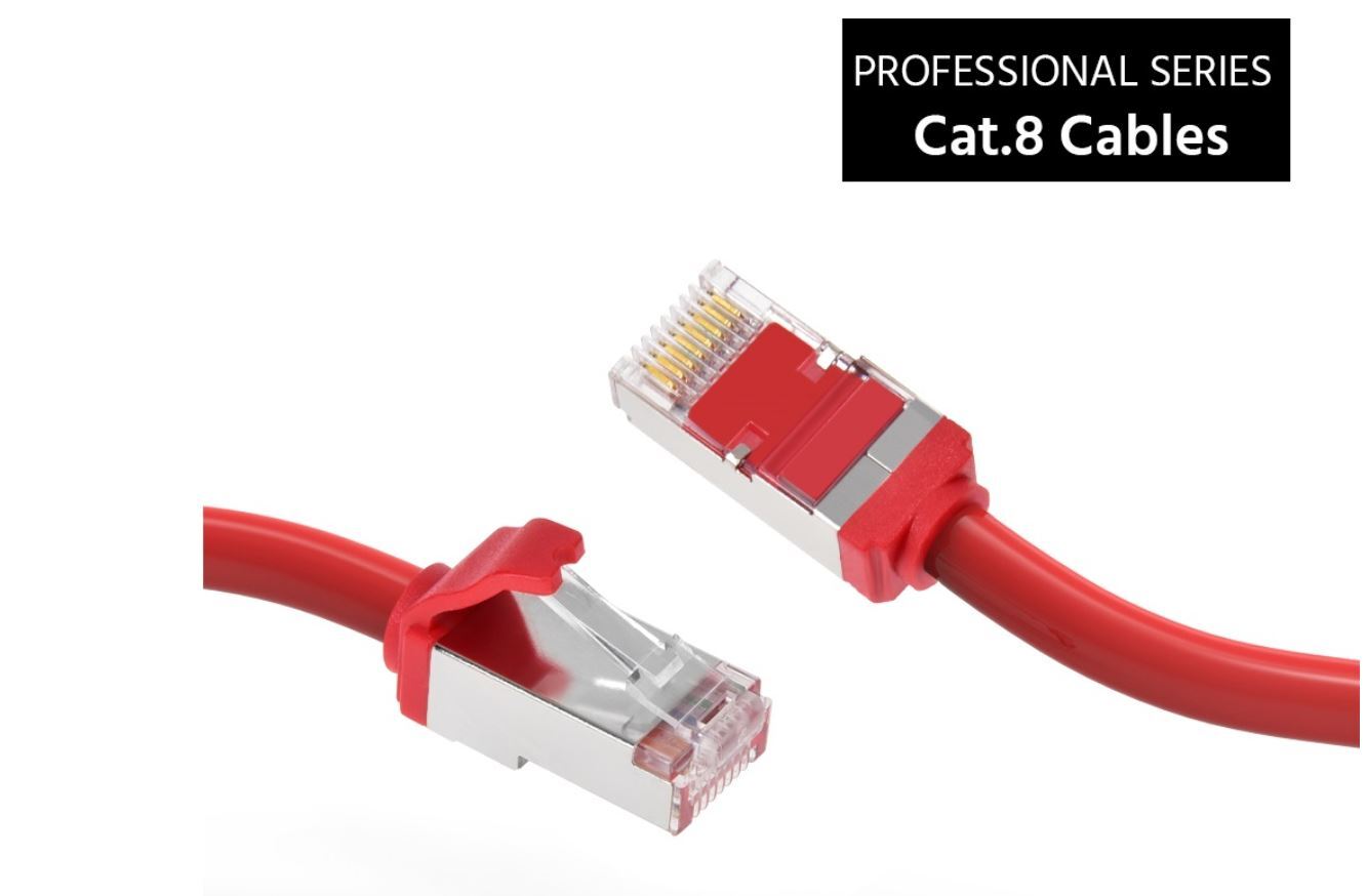 Cat.8 S/FTP (SSTP) Cat8 Ethernet Network Cable 1ft, 2ft, 3ft, 5ft, 7ft 10ft lot