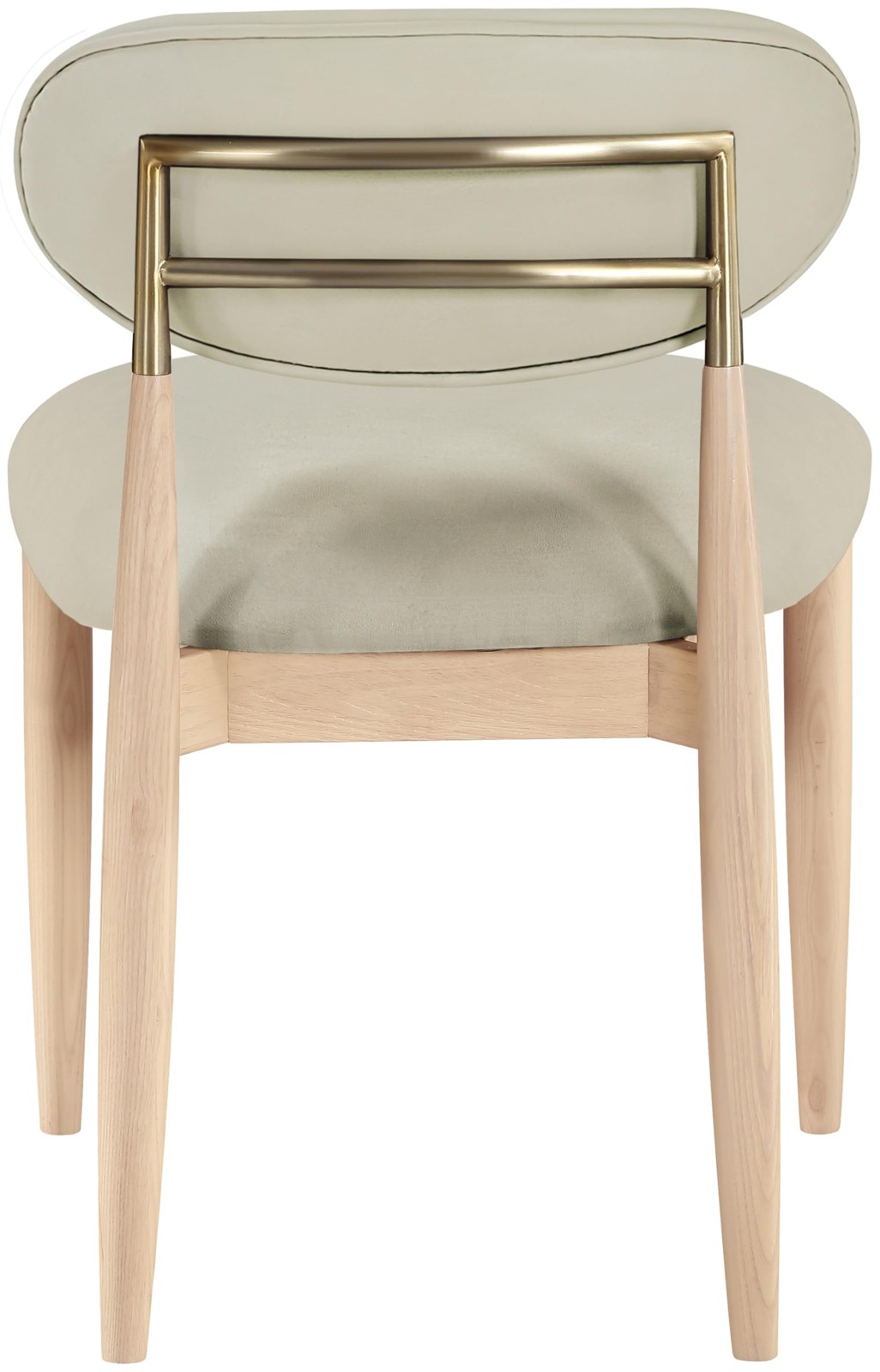 Meridian Furniture Riccio Taupe Vegan Leather Dining Side Chair (Set of 2) -m