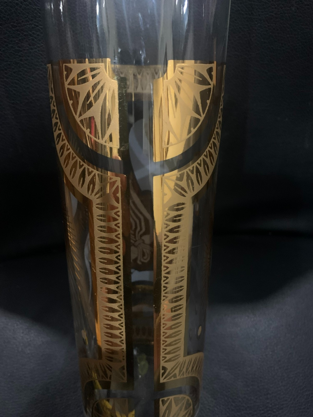 FRED PRESS 60's Martini Cocktail Pitcher w/White Trojan Horse Motif 10.5"