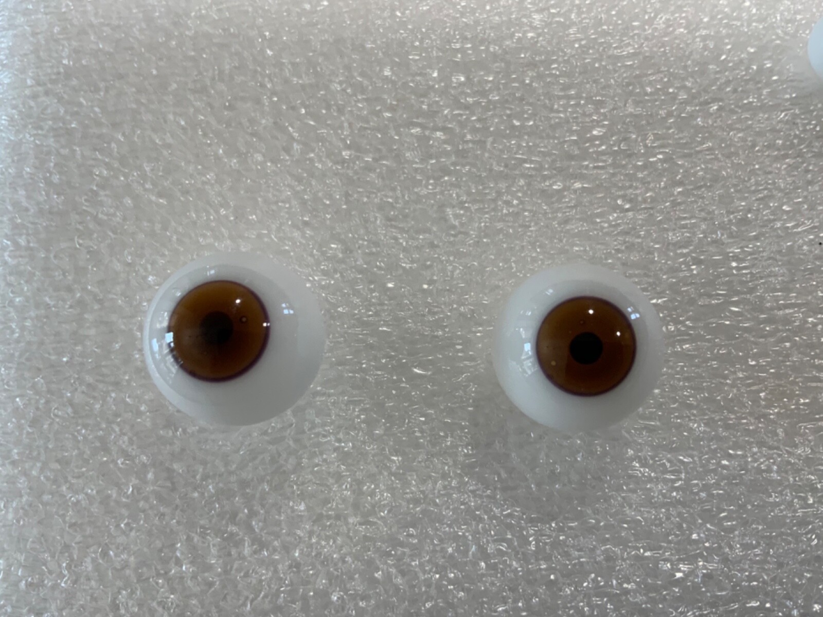 GLASS DOLL EYES, 8mm - 20mm, BLUE AND BROWN, MADE IN GERMANY