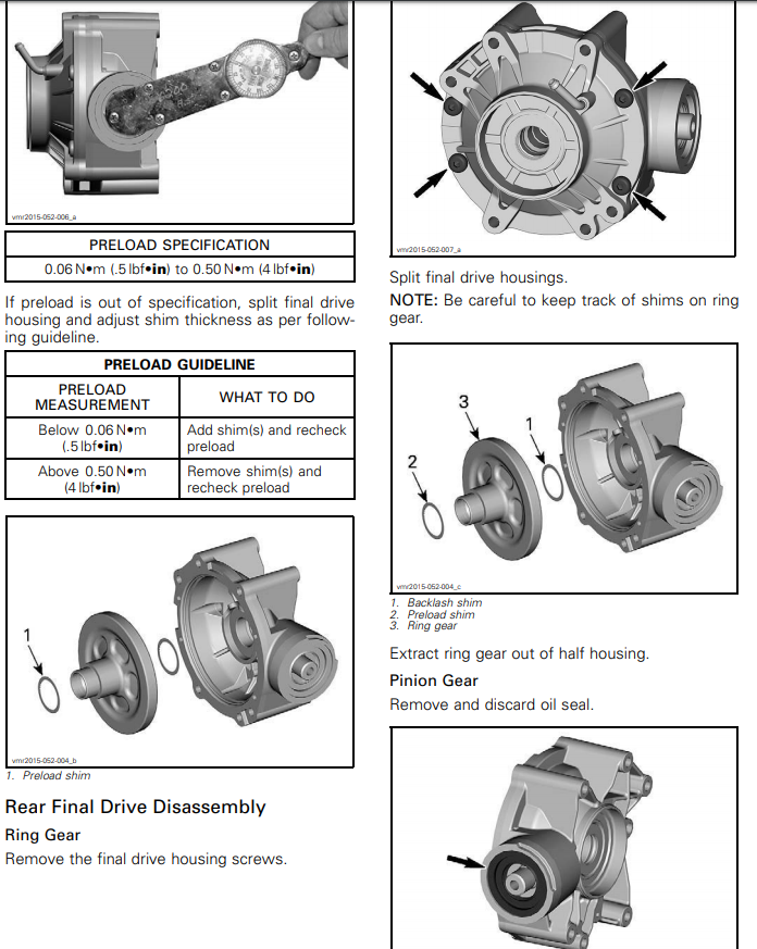 1447 Canam ATV Standard Rear Differential Rebuild Kit READ