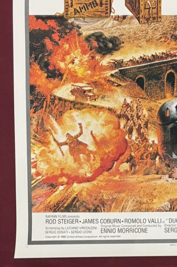 DUCK YOU SUCKER POSTER 1971 R80 JAMES COBURN ROD STEIGER