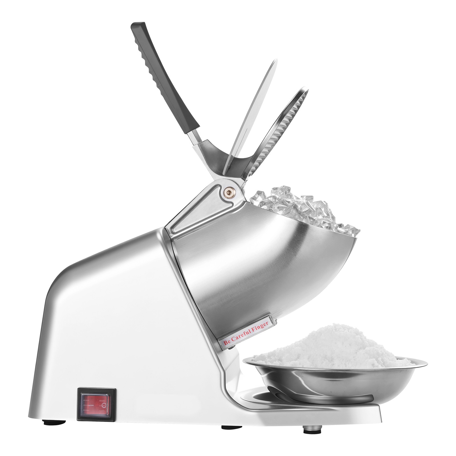 Uimoso Electric Ice Crusher Machine, 286LBS/H, Shaved Ice Maker, Silver