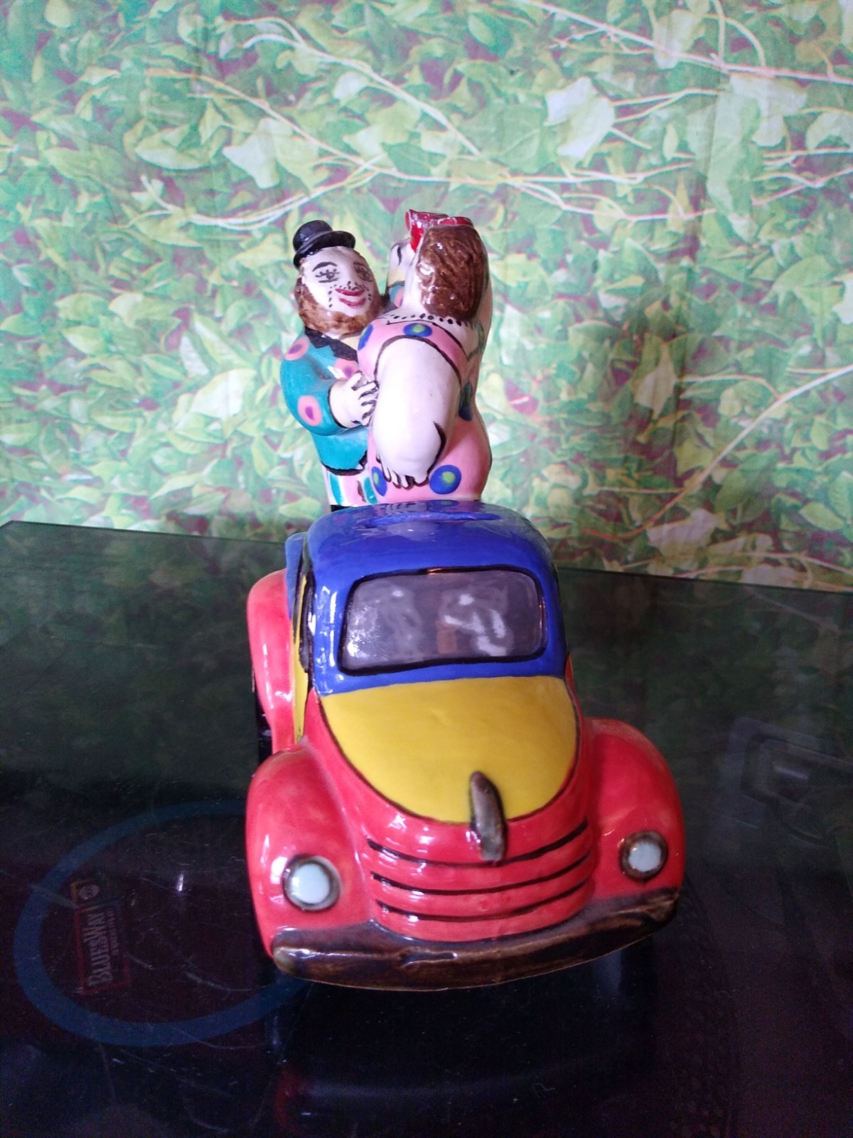 Noi Volkov Jewish Art – Ceramic Sculpture Piggy Bank 2 Partying In A Pickup