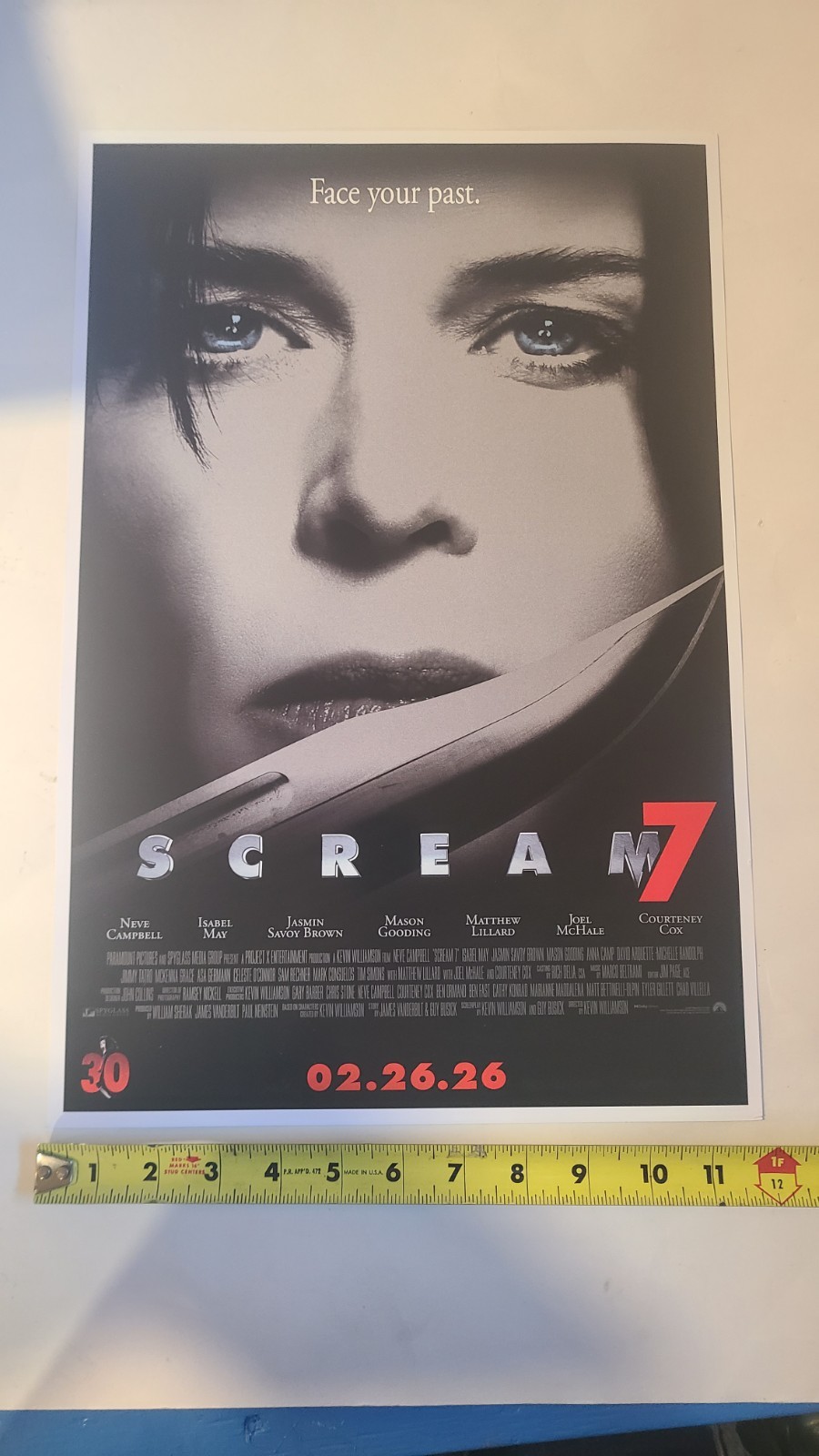 SCREAM 7 - AMC 12 X 18 Limited Edition Original Promo Poster - New NM