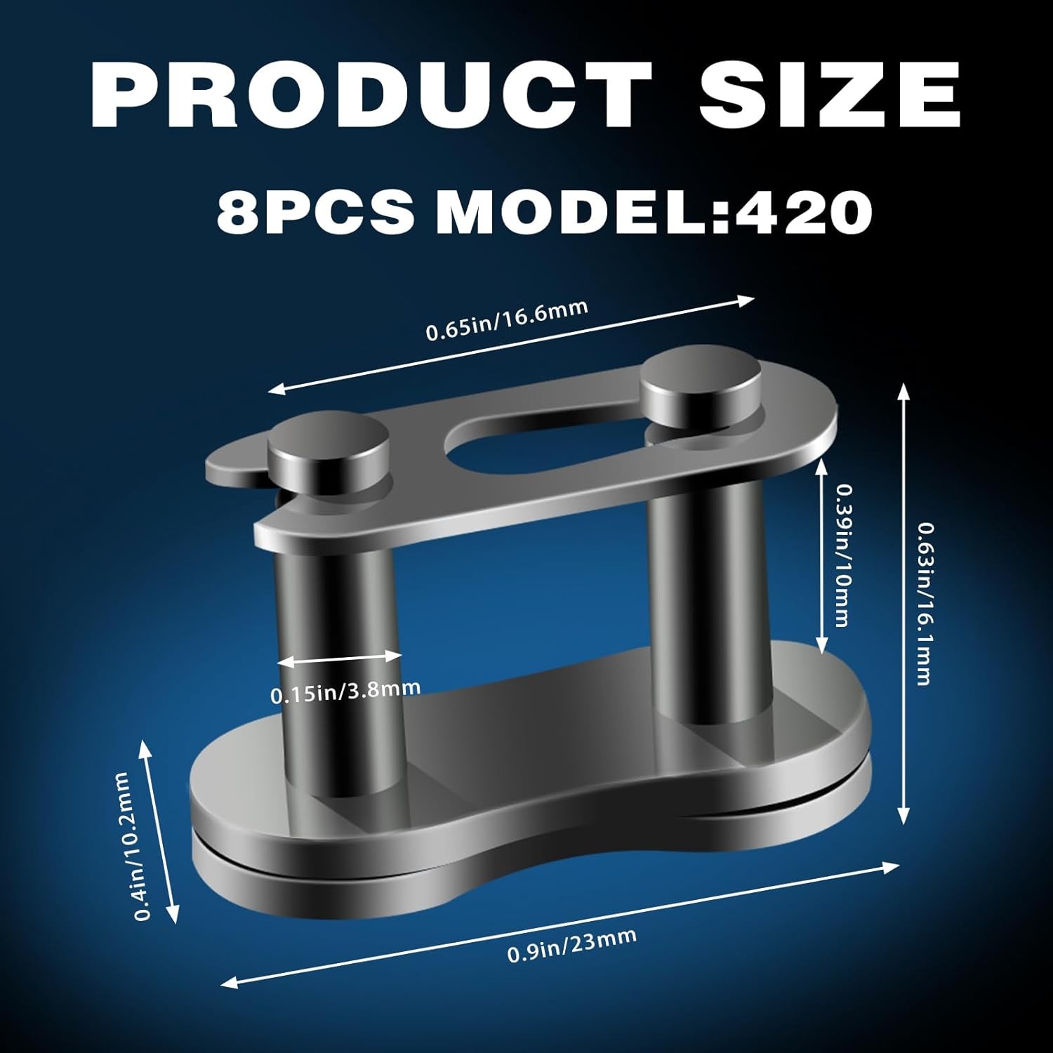 8 Pcs 420 Chain Master Links, Motorcycle Connector, Link...