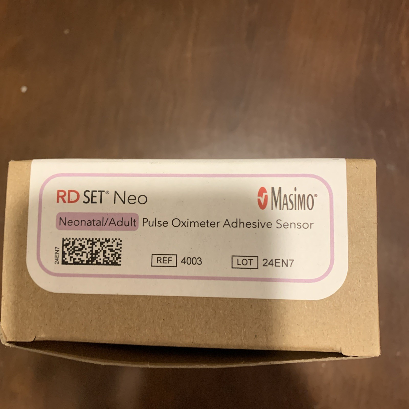 Masimo RD Set Neo Pulse Oximeter Adhesive Sensor 3kg-40kg REF 4003 Exp Aug 2027