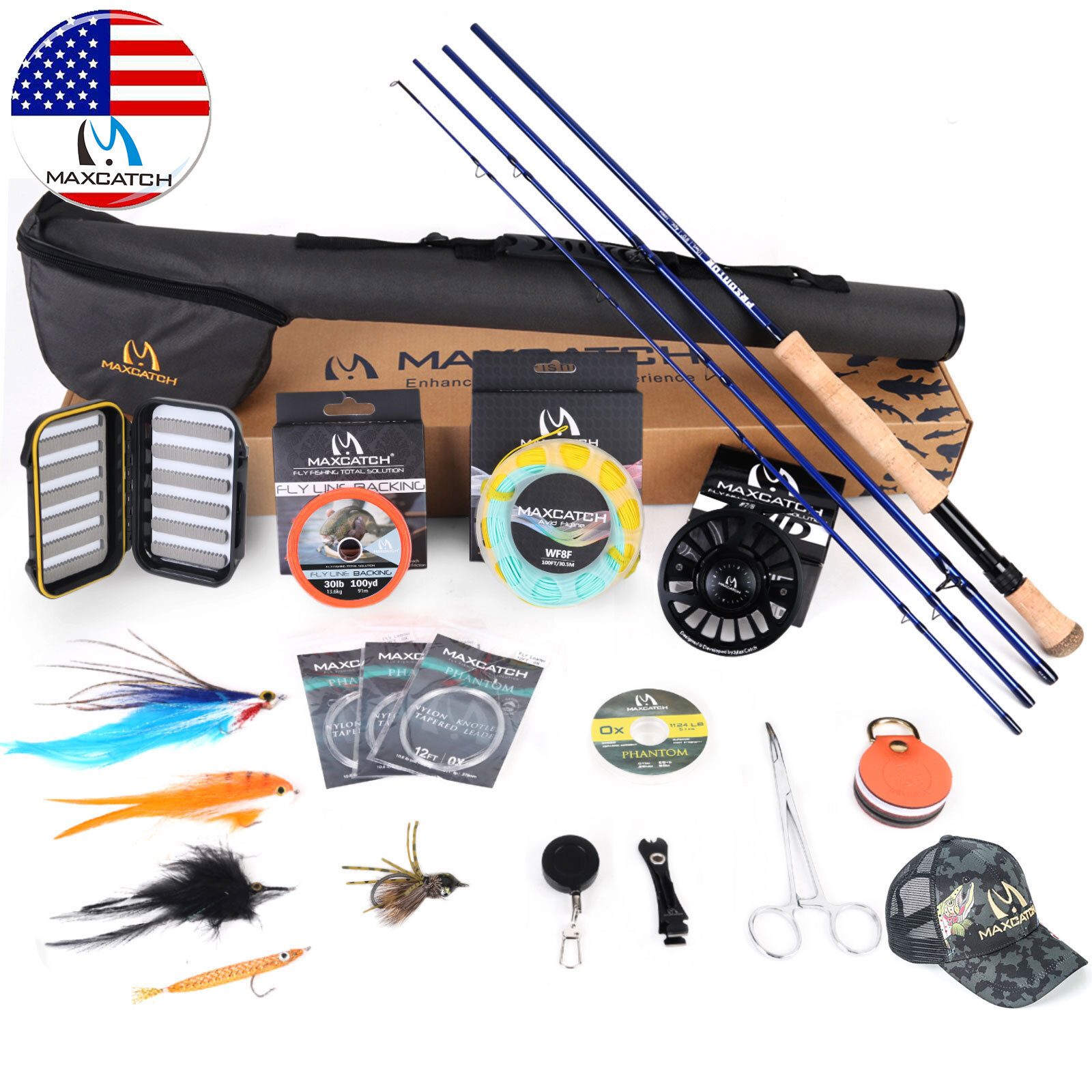 Maxcatch Saltwater Fly Fishing Rod and Reel Combo 9FT 8-10WT Complete Outfit