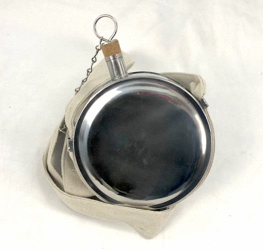 Mexican War & Civil War Stainless Steel Drum Canteen