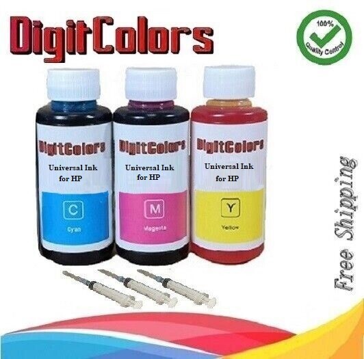 4 color Ink Refill Kit for HP 60/61/62/63/64/65/67/XL Ink Cartridges with 2 BK