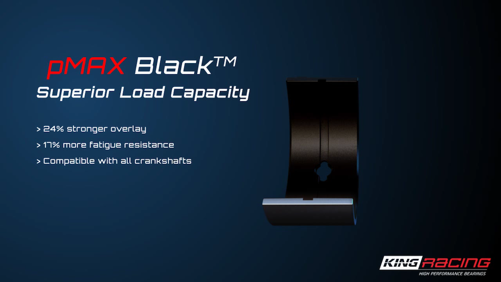 King STD Size pMAX Black Main Rod Bearings For Honda K24 K24A K24A2 K24A4