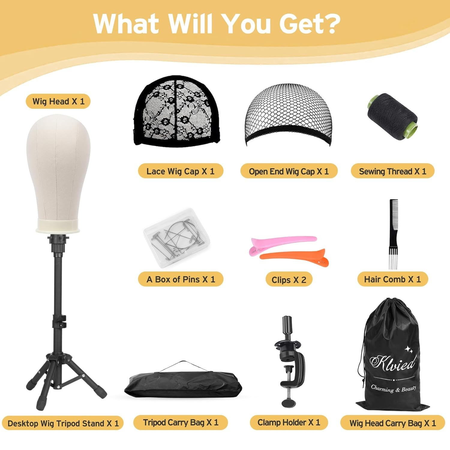 Portable Wig Holder Stand Adjustable Tripod Manikin Mannequin Head Stand Display