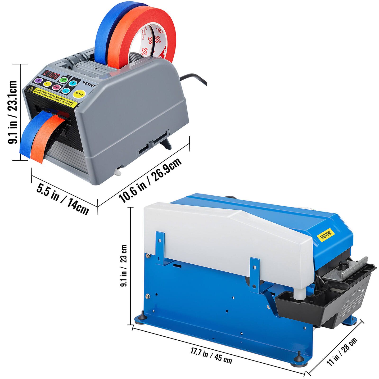 VEVOR Automatic Tape Dispenser Water Tape Carbon Steel Packaging Machine