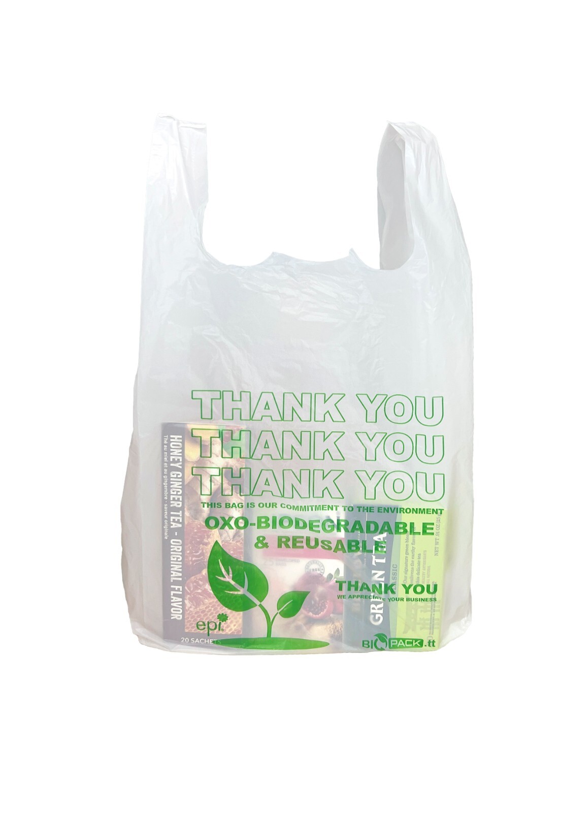 PLASTIC  T SHIRT   THANK YOU BAGS    22x 6.5 x 11.5  BIODEGRADABLE  LOWEST PRICE
