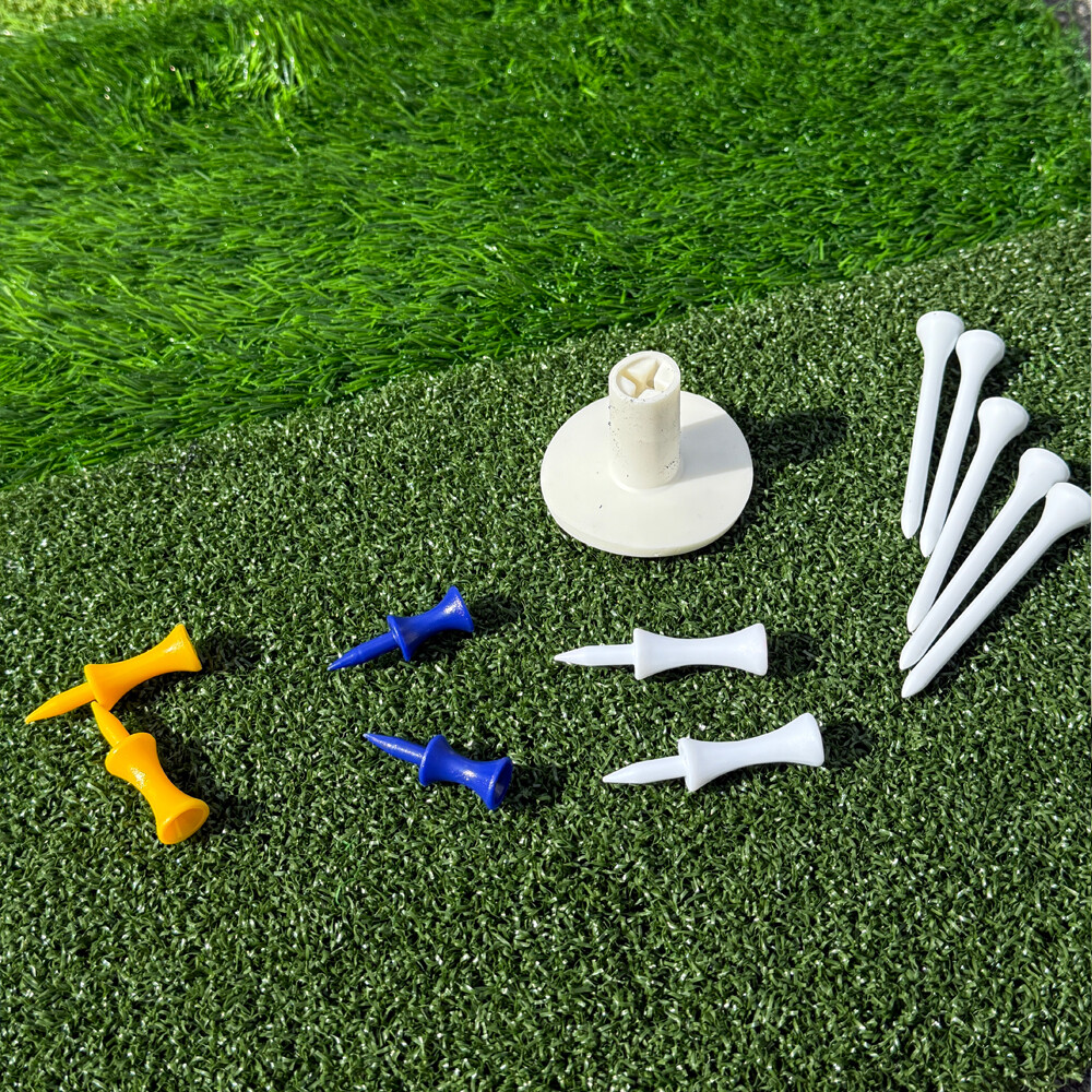 3-in-1 Golf Hitting Mat 24”x16” Tri-Turf Practice Turf Mat for Indoor & Outdoor