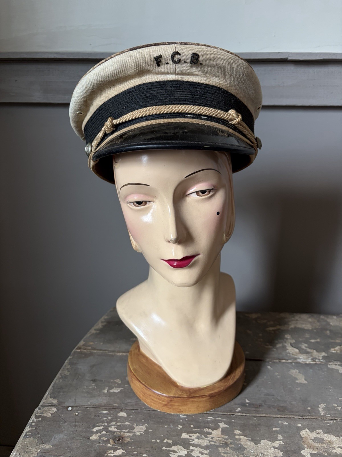 Antique Women’s Marching Band Music Cap Hat Parade Uniform R.W. Stockley & Co