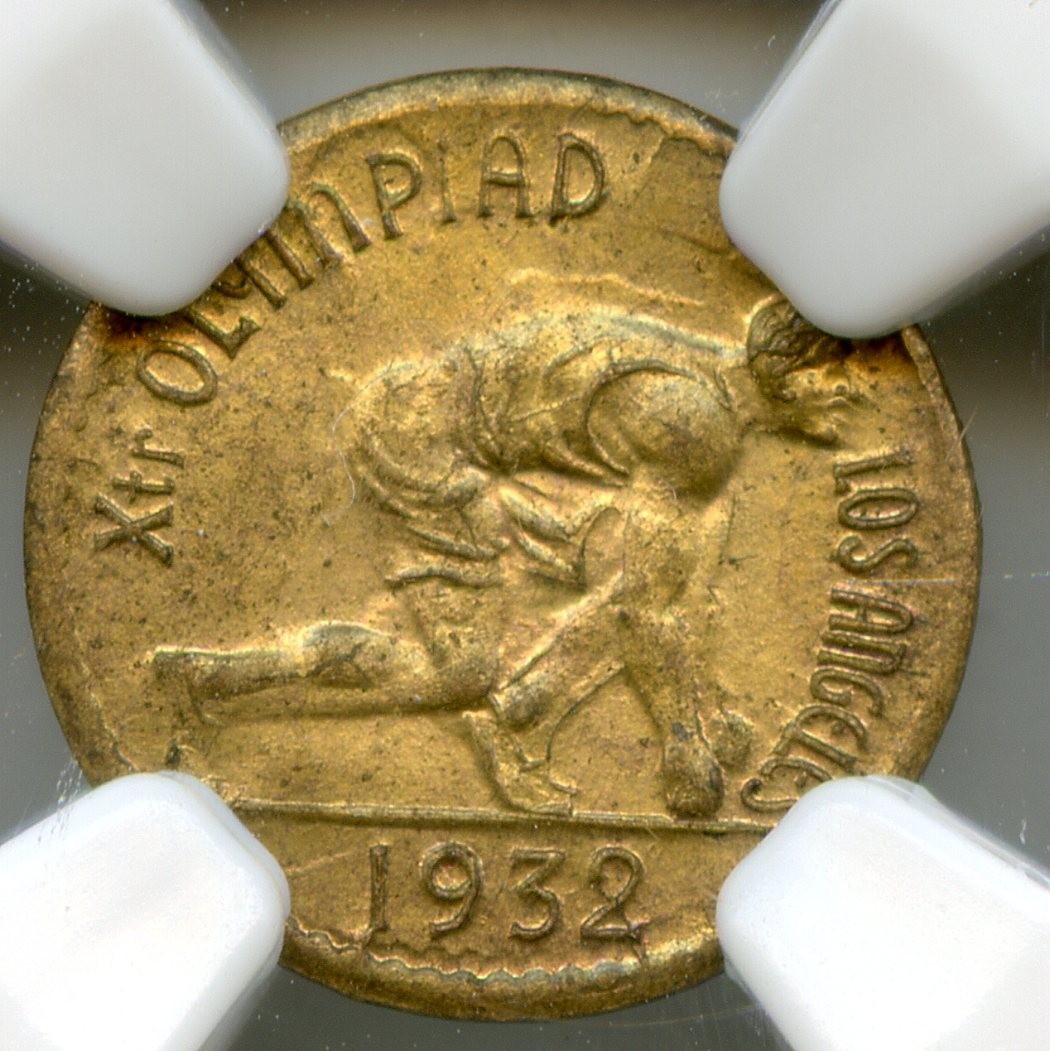 1932 1/2 California Fractional Gold / LA Olympics, Sprinter / NGC MS64 LR7