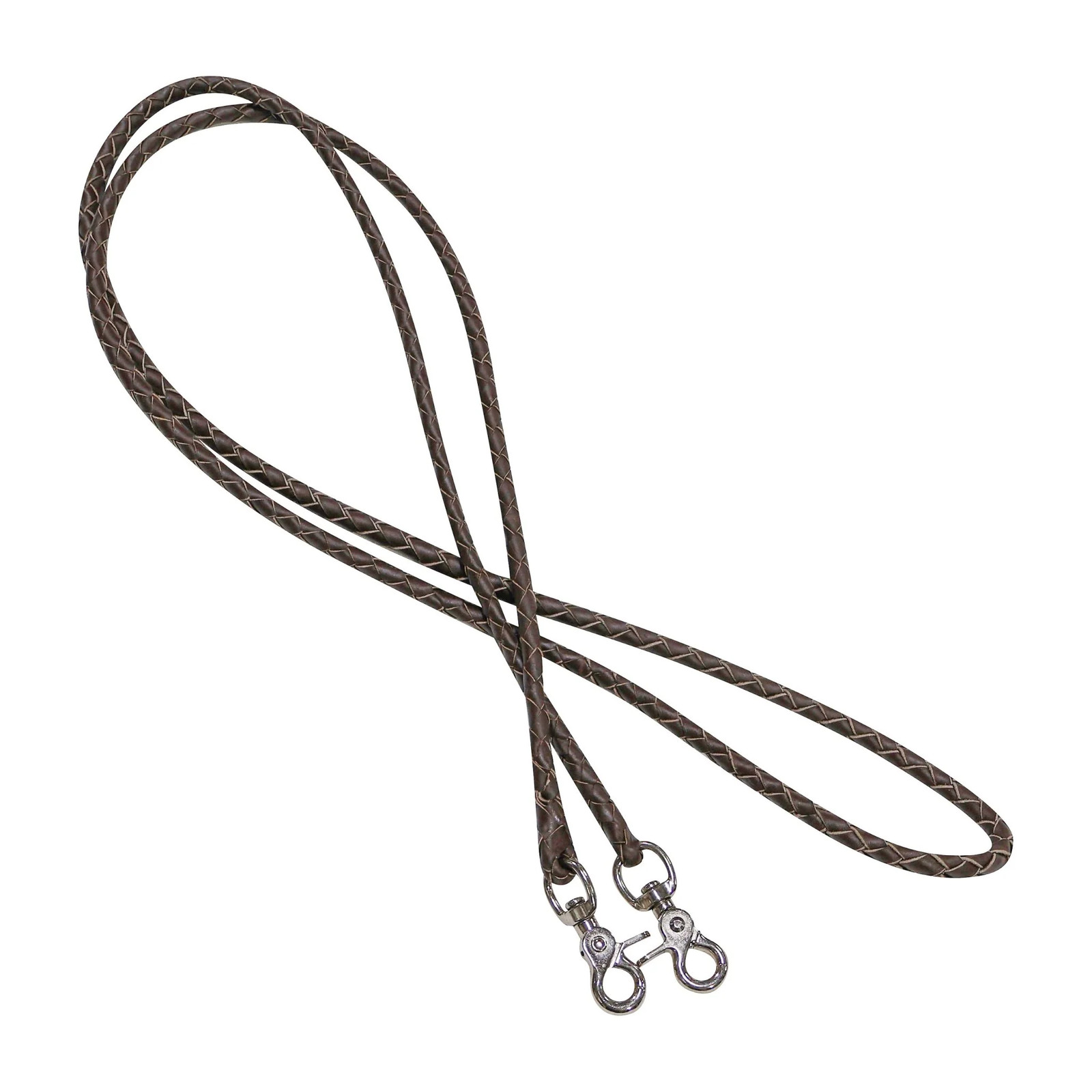 8Ft Cowboy Brown Western Leather Braided Roping Reins