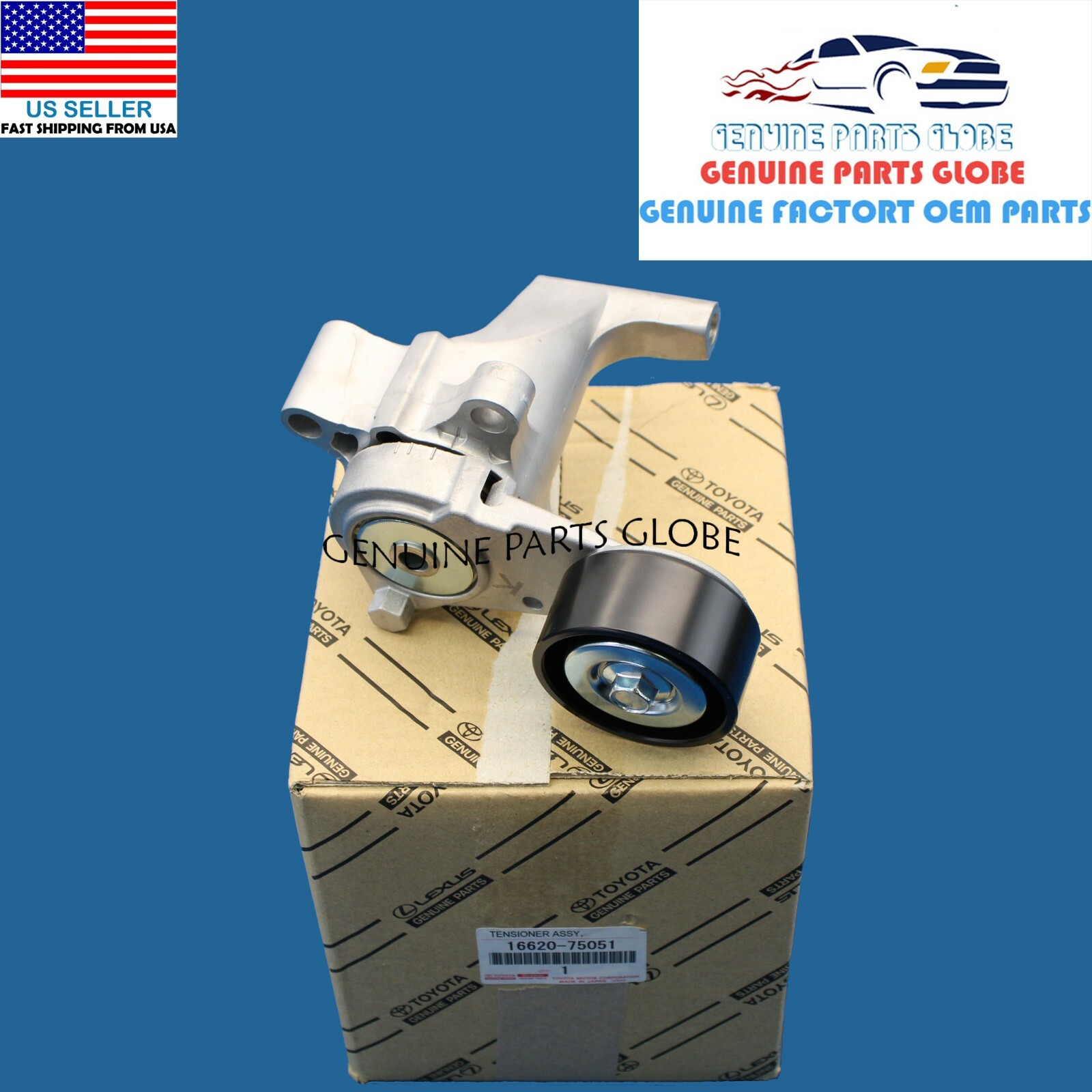 GENUINE TOYOTA 07-23 TACOMA 4RUNNER 2.7L SERPENTINE BELT TENSIONER 16620-75051