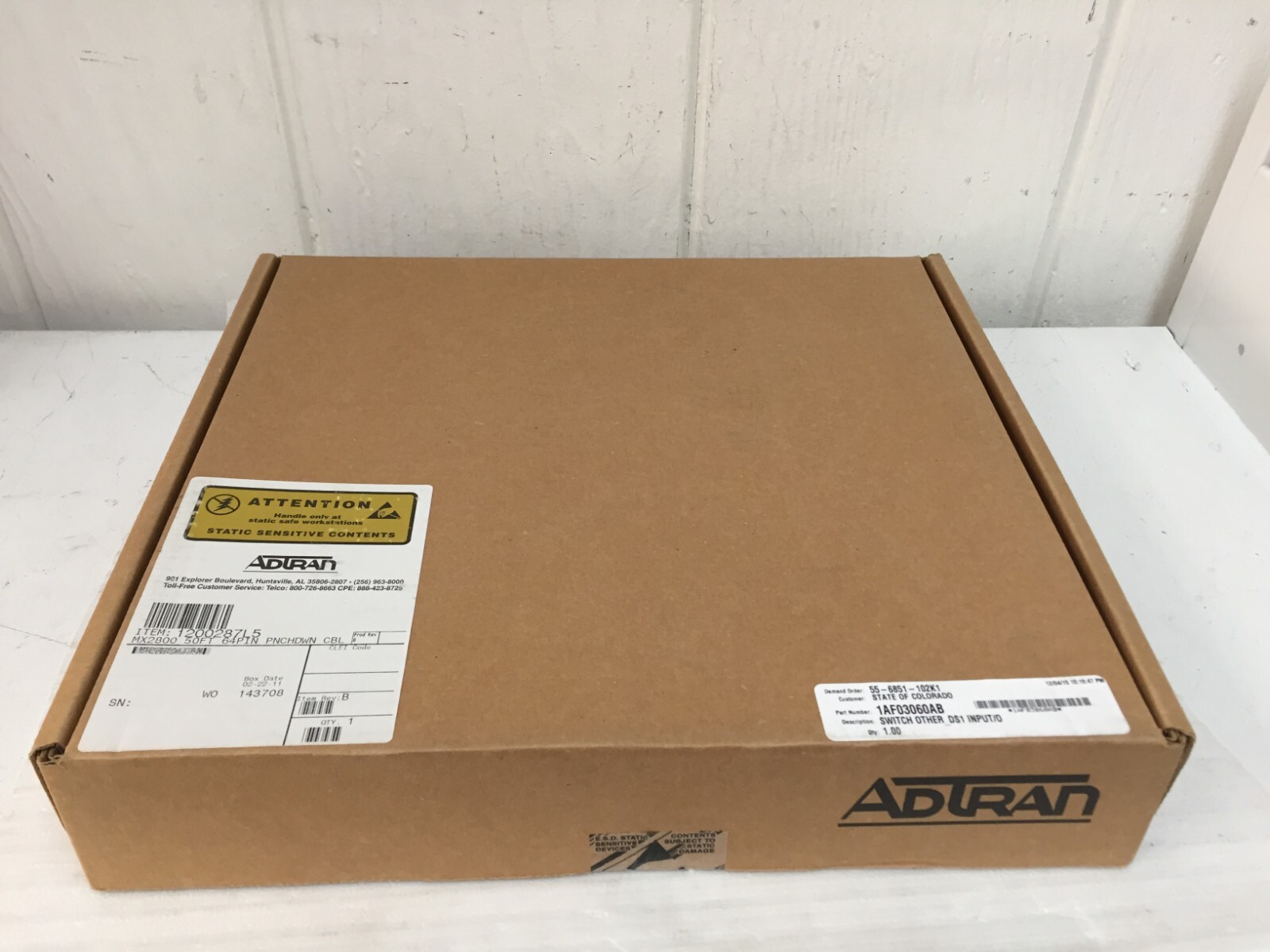 New Adtran MX2800 50FT 64 Pin Amp To Wire PNCHDWN Cable 1200287L5 1AF03060AB