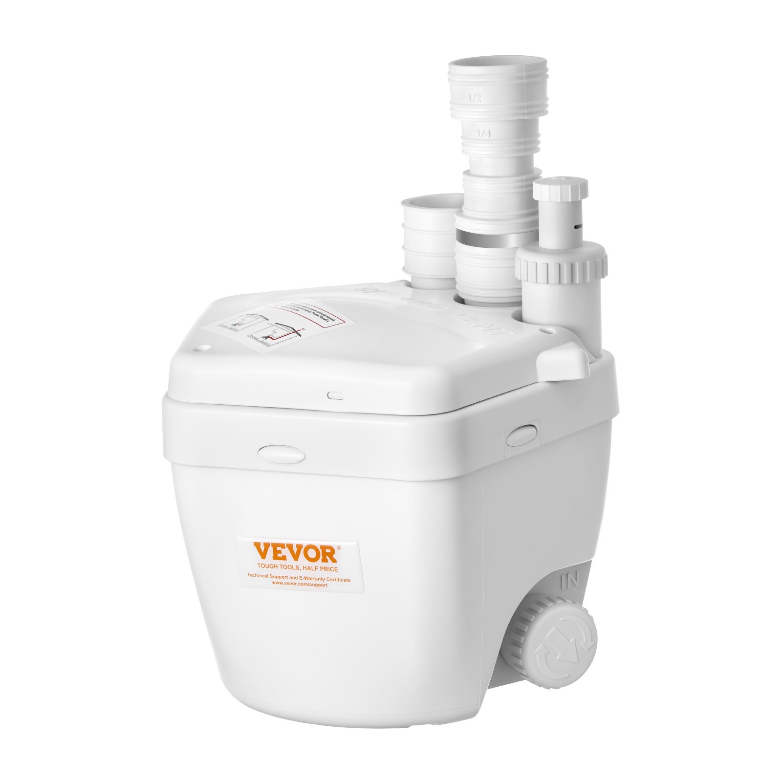 VEVOR Utility Sink Pump 1 HP 2200 GPH Under Sink Pump 36 ft with 3 Water Inlets
