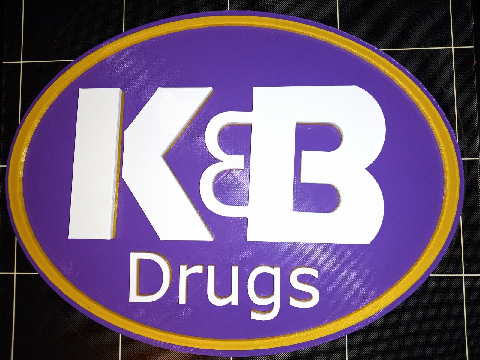 Vintage K&B Drugs Logo Sign,3D printed. 12" O.D. 3D Graphics reproduction logo