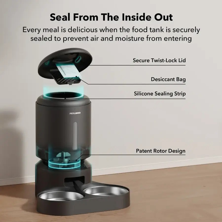 Petlibro PL-AF103-06B Granary 5L Automatic Pet Feeder, Black - Refurbished