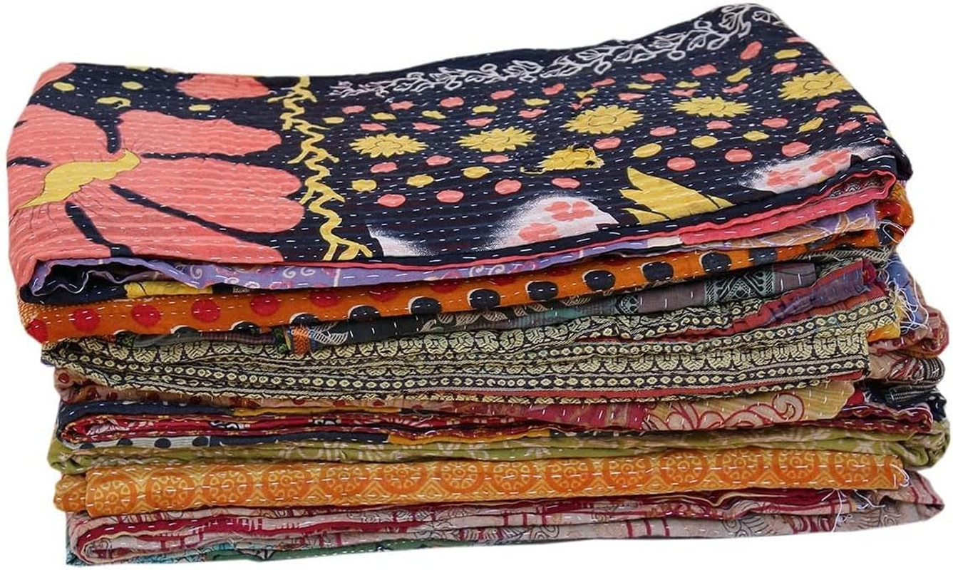 Royal Craft Wholesale Lot of Indian Vintage Kantha Quilt Handmade Throw Reversib