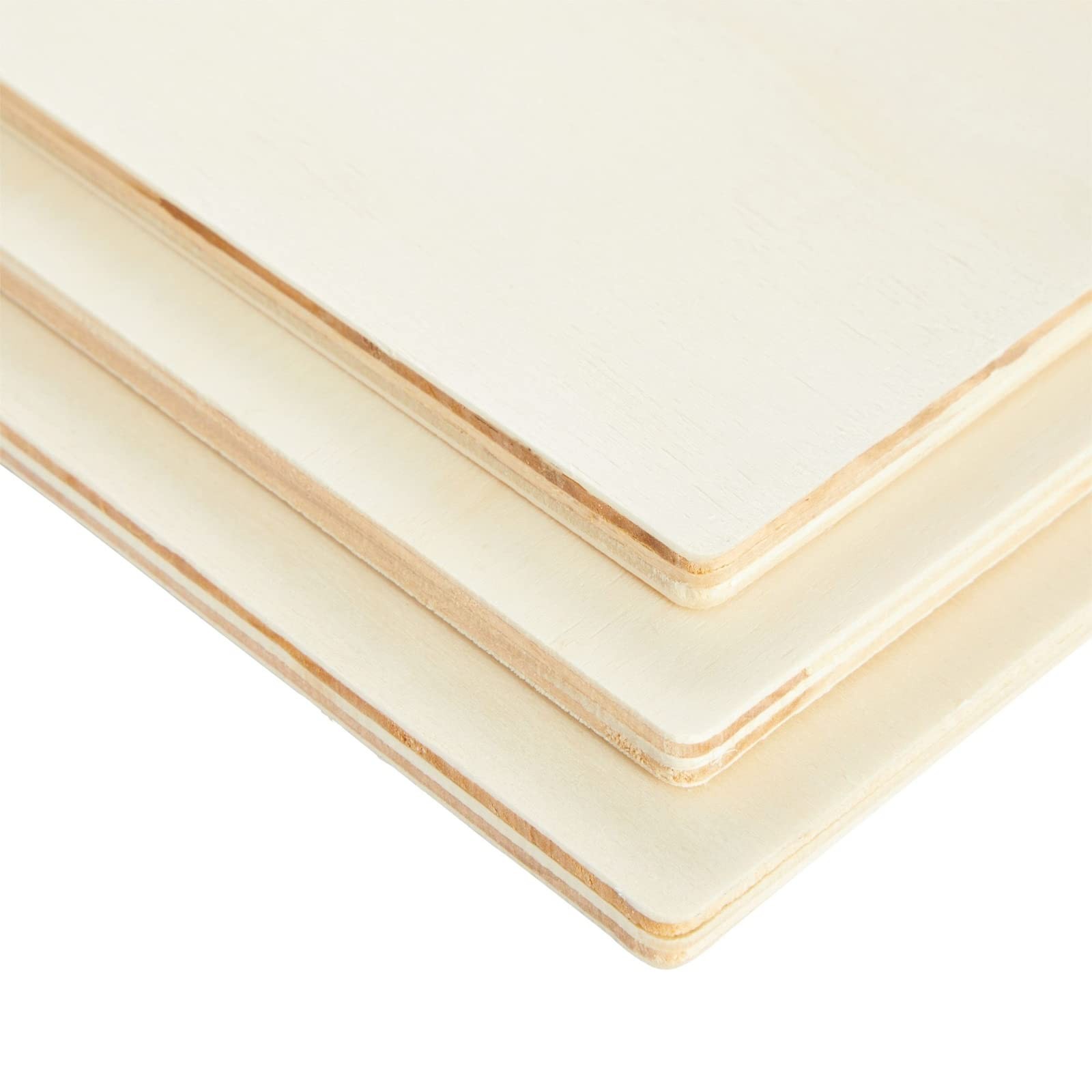 Wood Boards 6 Pack 10.6x7x1/4 Inch Unfinished Poplar Plywood Craft DIY Panel
