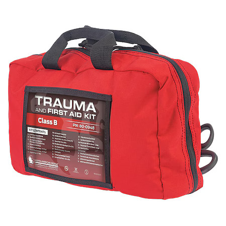 North American Rescue 80-0948 First Aid Trauma Kit, Nylon Bag, 231 Components