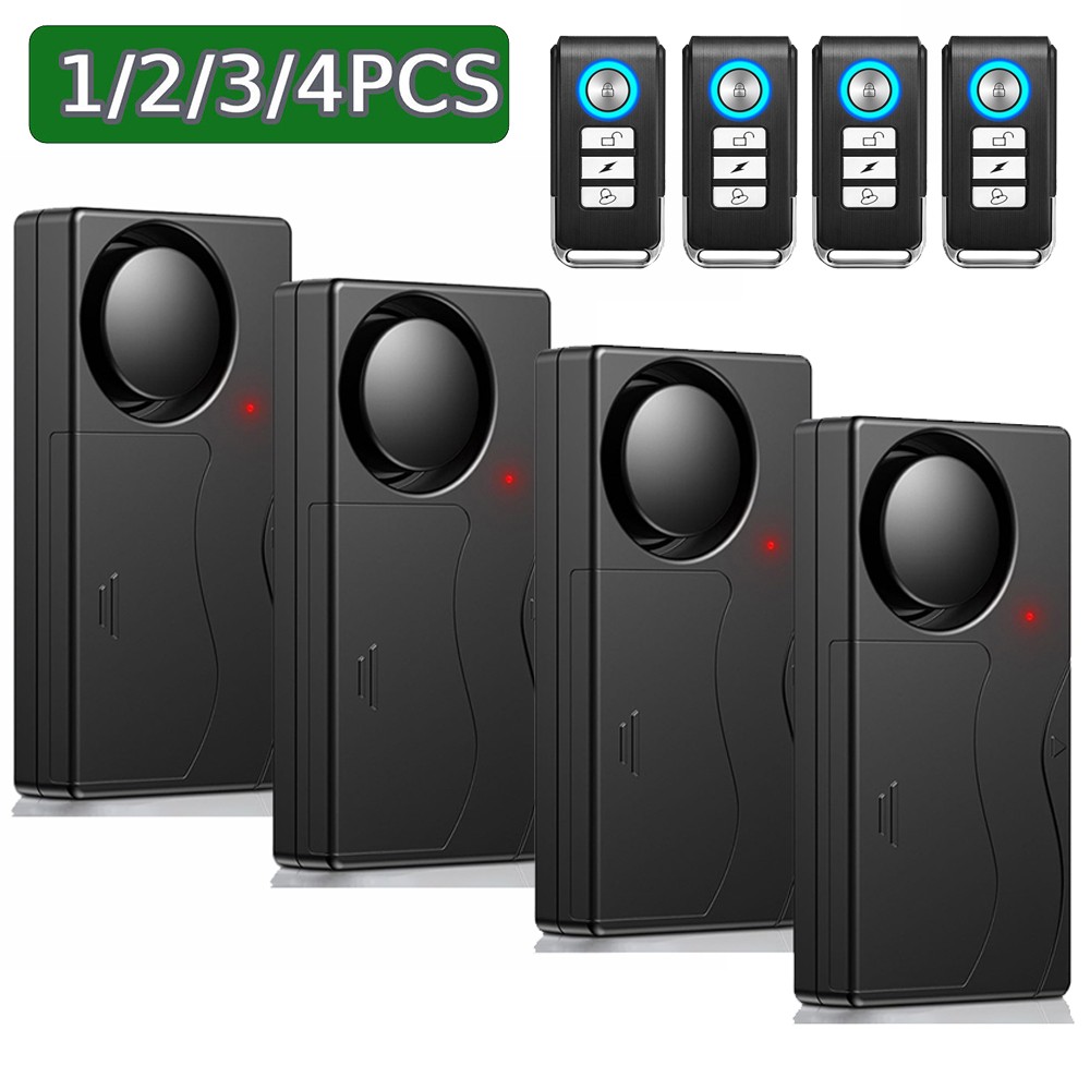 150dB Bike Alarm Wireless Vibration Motion Sensor Waterproof Motorcycle w/Remote