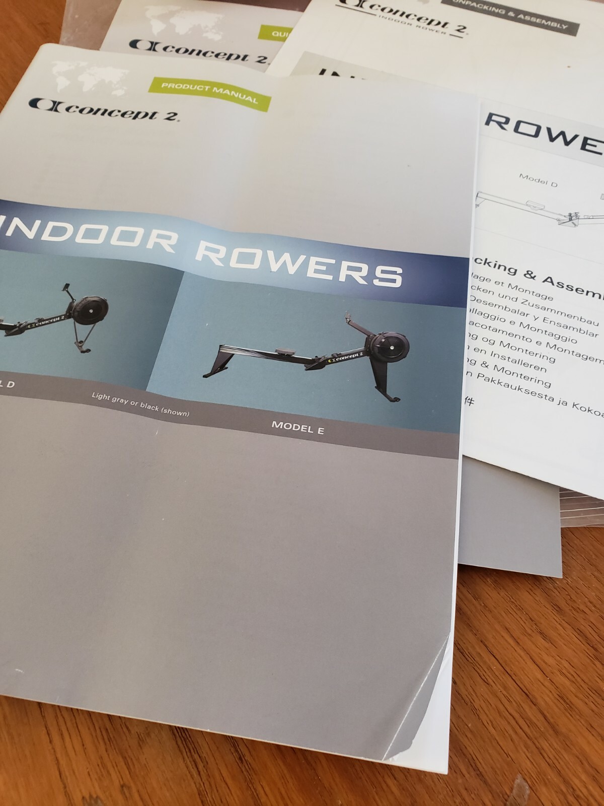 Product Manual, Guide, Assembly Instructions for Concept 2 Indoor Rower concept2