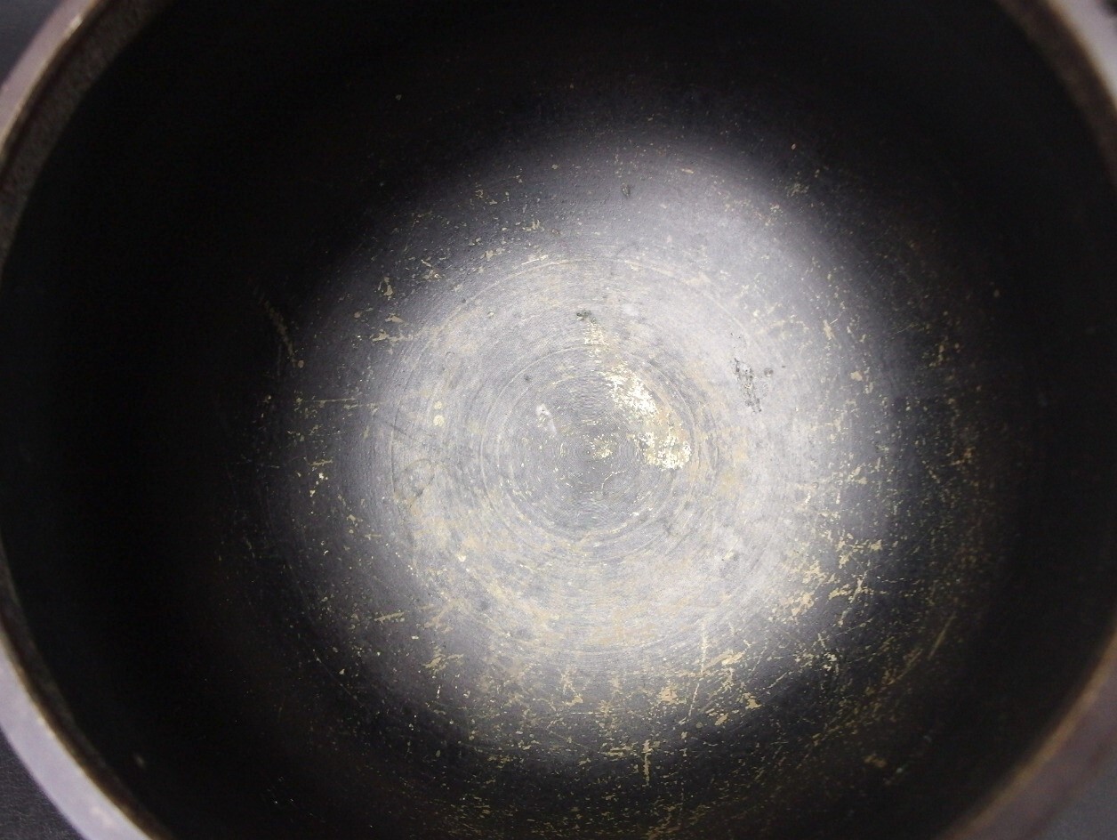 or25116 JAPANESE BUDDHIST SINGING BOWL ORIN GONG 18.1 cm /7.1 inch Width VINTAGE