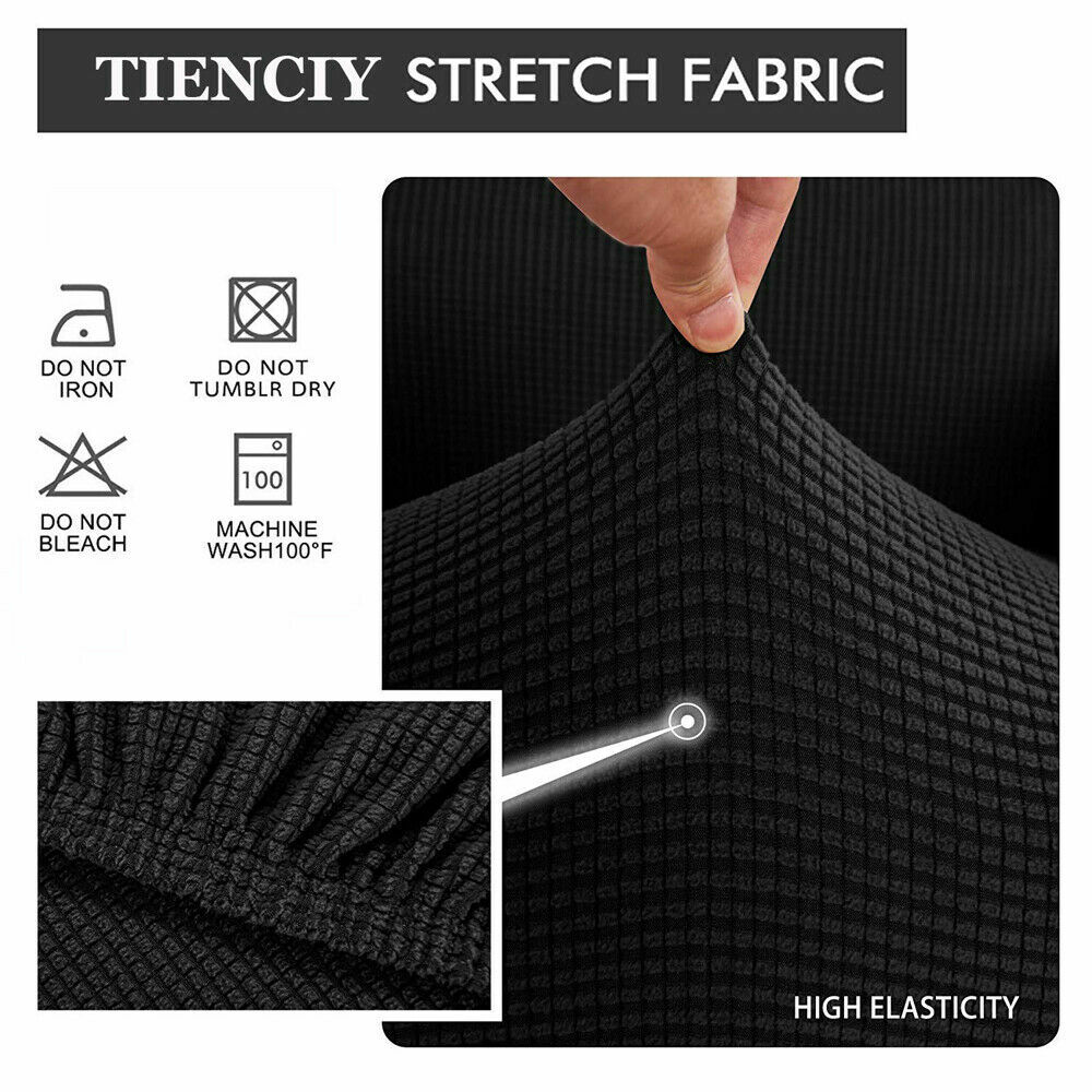 ANMINY Couch Chair Sofa Seat Cushion Cover Soft Waffle Pattern Stretch Slipcover