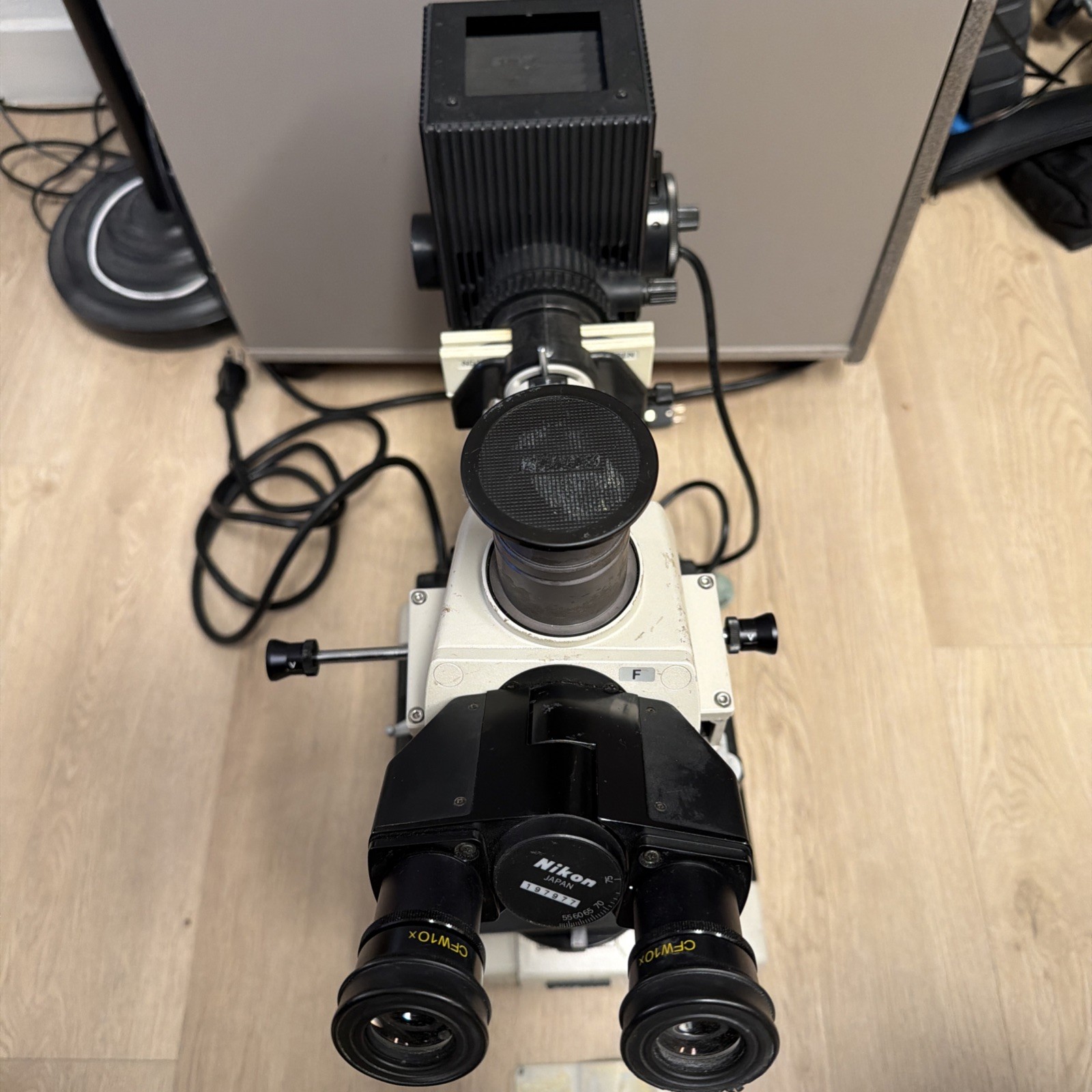 Nikon Optiphot Microscope w/ 2 objective lenses