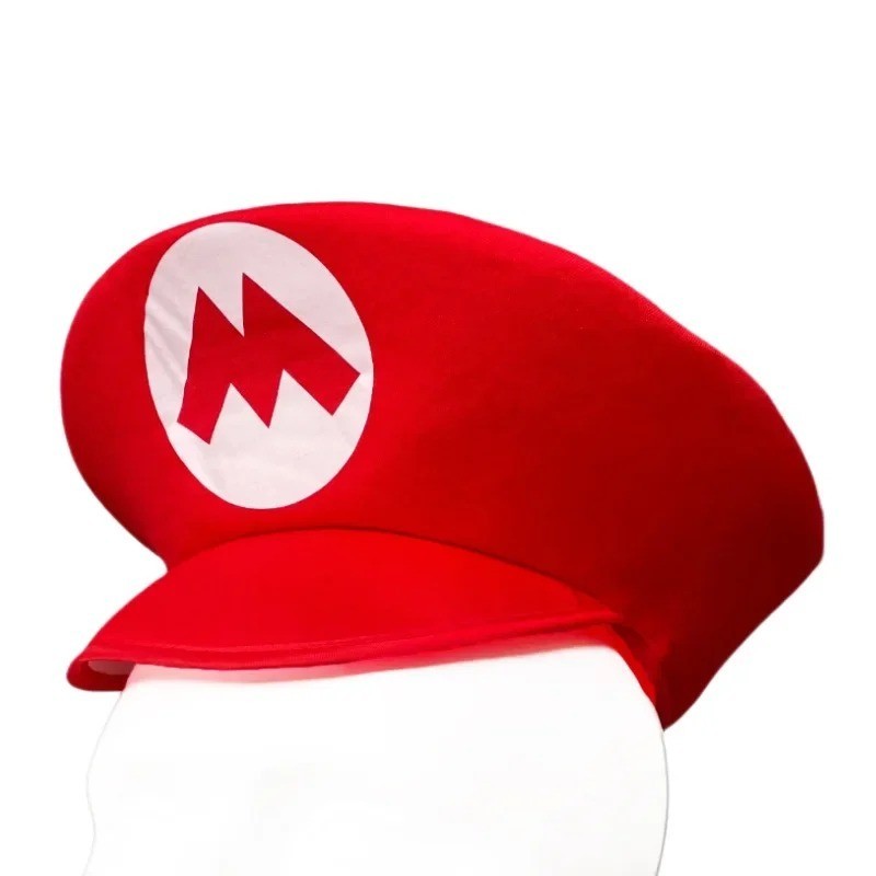 Mario & Luigi Foam Hat Cap and Moustaches Costume Party Cosplay Shows Dress Up