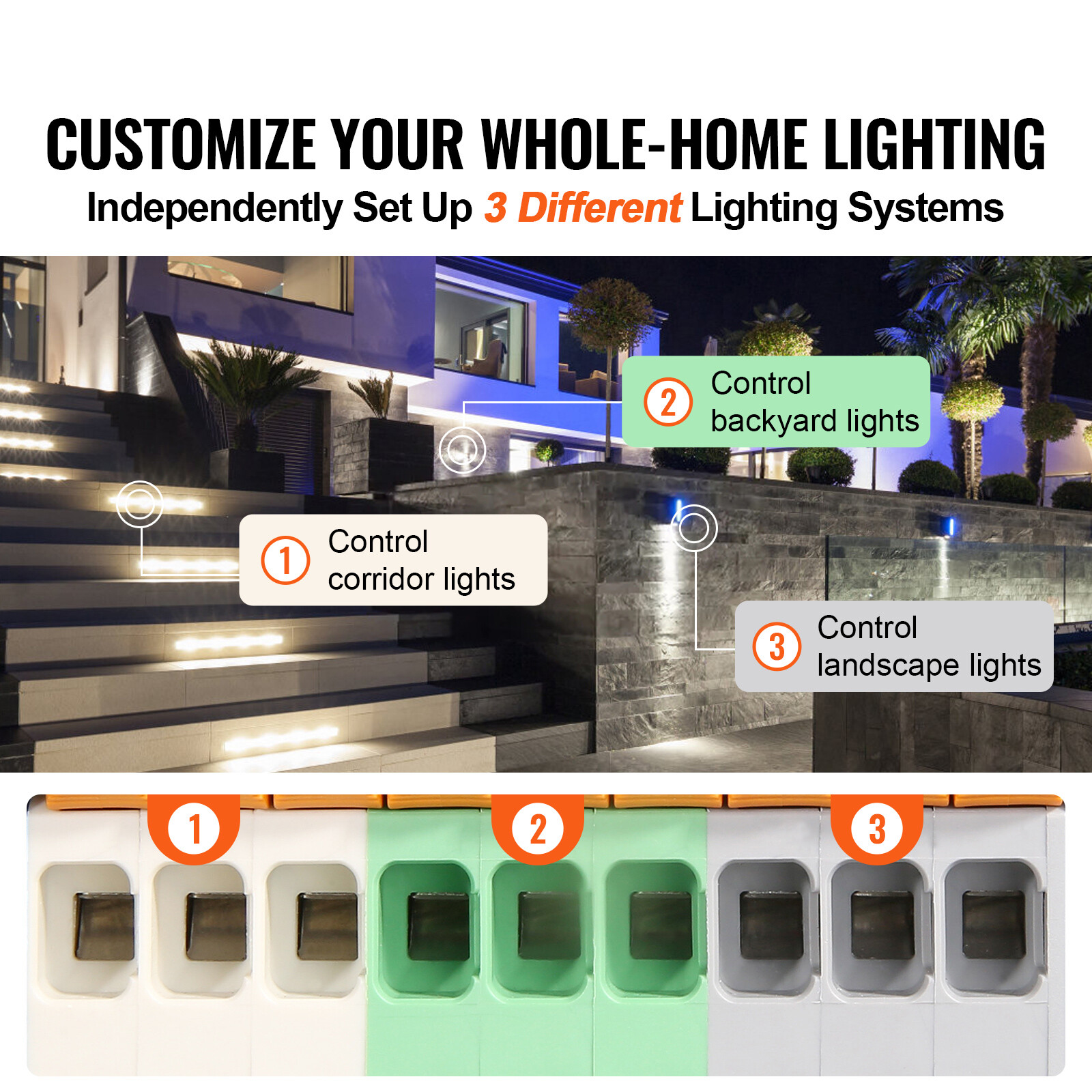 600W Low Voltage Landscape Transformer with Timer and Photocell Sensor