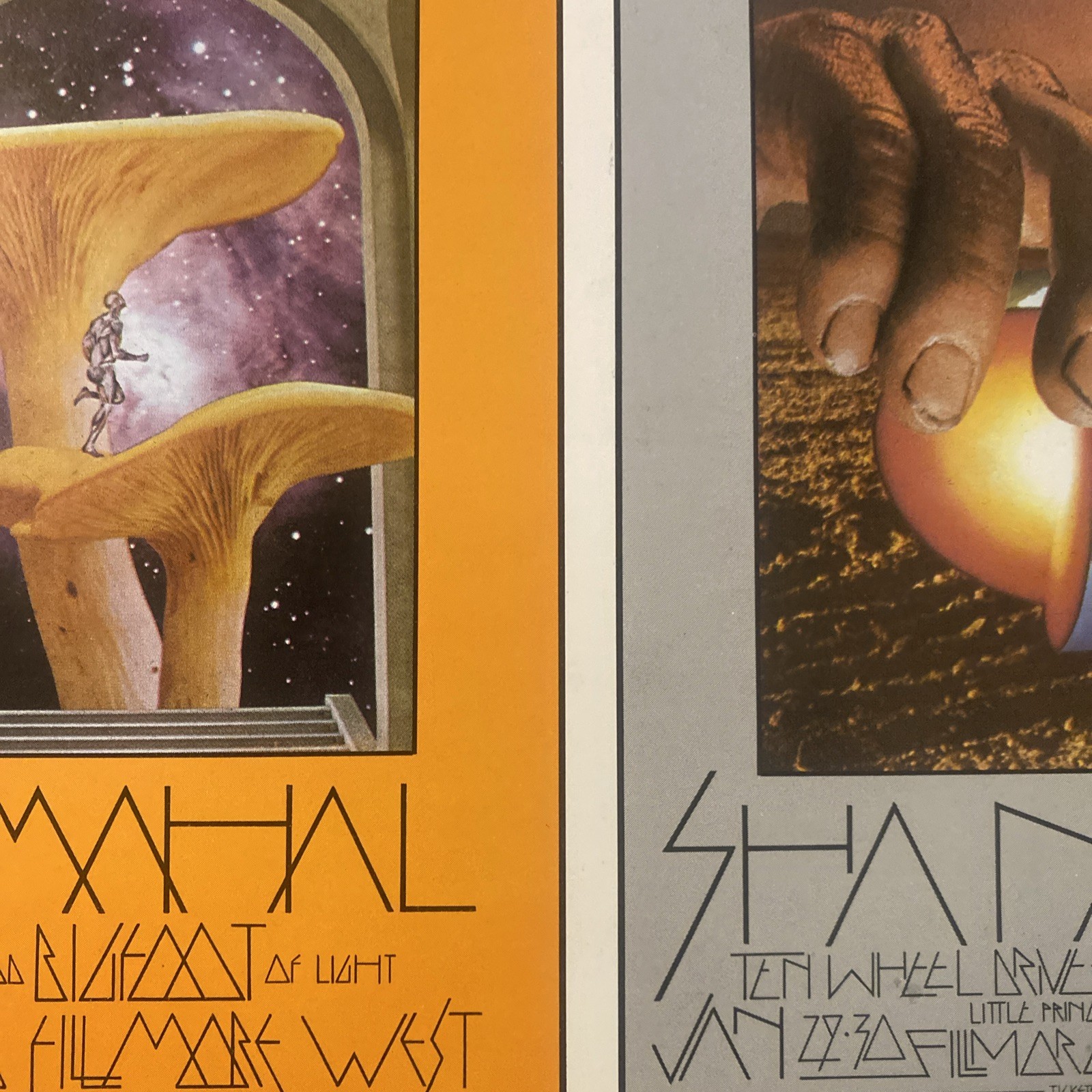 GRATEFUL DEAD STEVE MILLER FILLMORE Double Postcard Singer 1970 BG 214-216