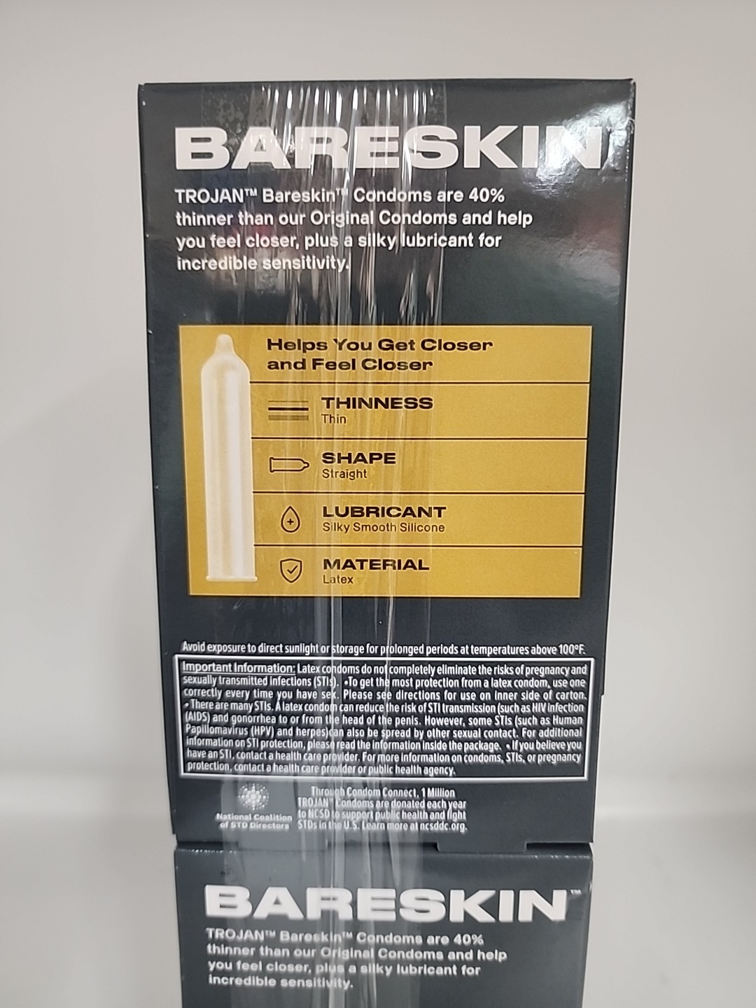 LOT OF 4 Trojan Bareskin Premium Thin Lubricated Condom - 40 Total EXP 02/2030