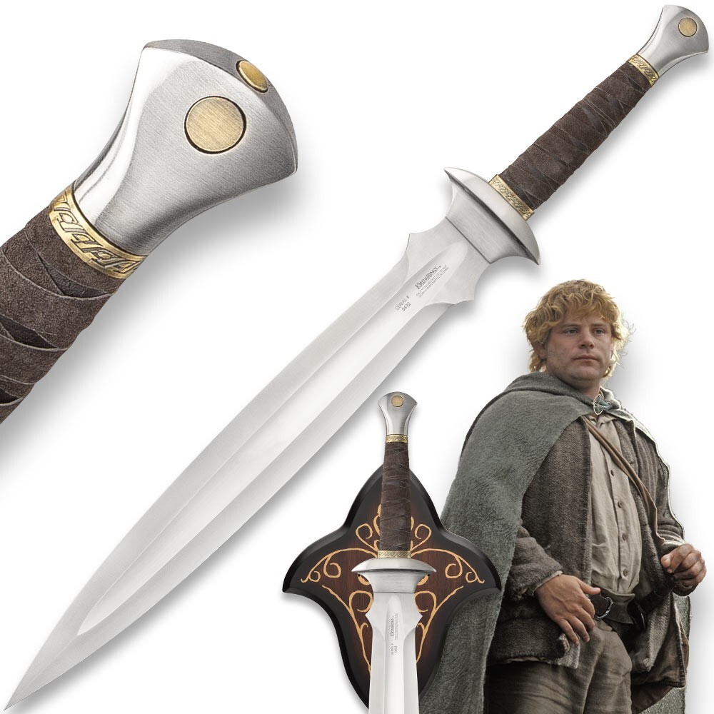 Lord of the Rings Replica Sword | Officially Licensed | Display Plaque | 23 1/2"