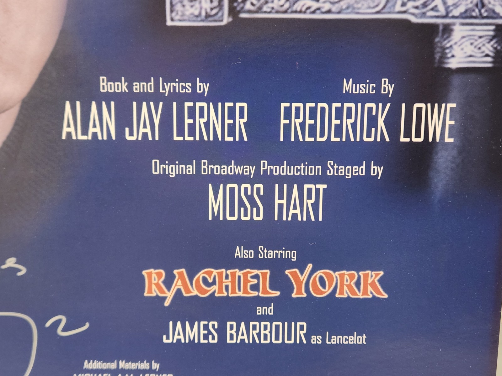 Michael York Signed Lerner & Loewe's Camelot Framed Original Musical Poster 2007