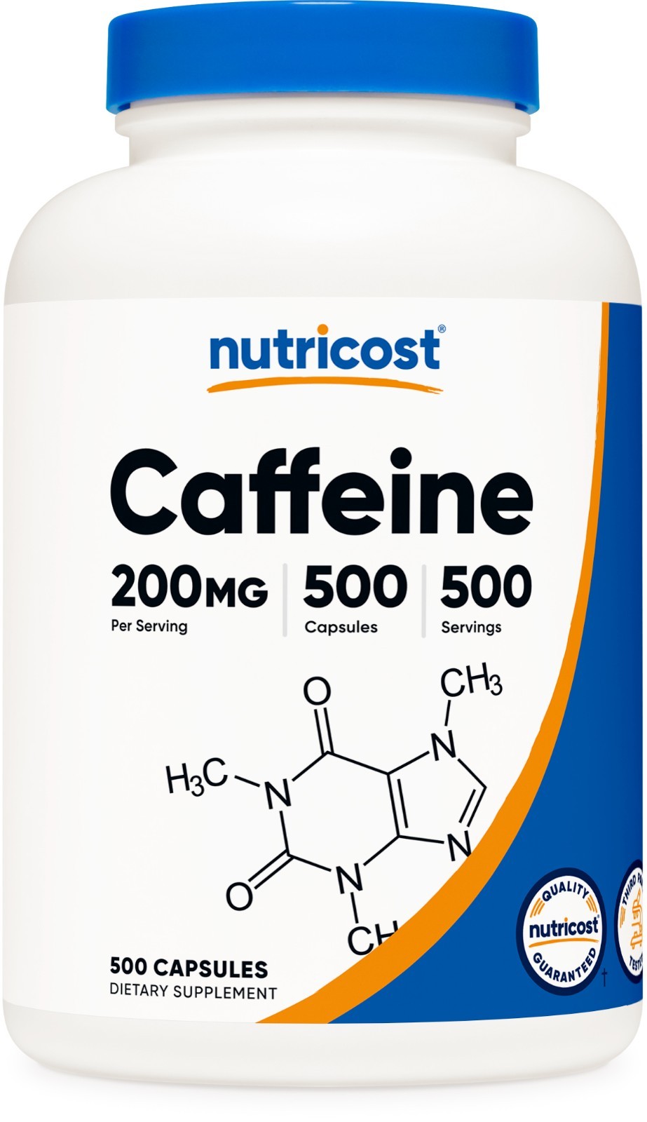 Nutricost Caffeine Pills, 500 Capsules, 500 Servings, 200mg Per Serving