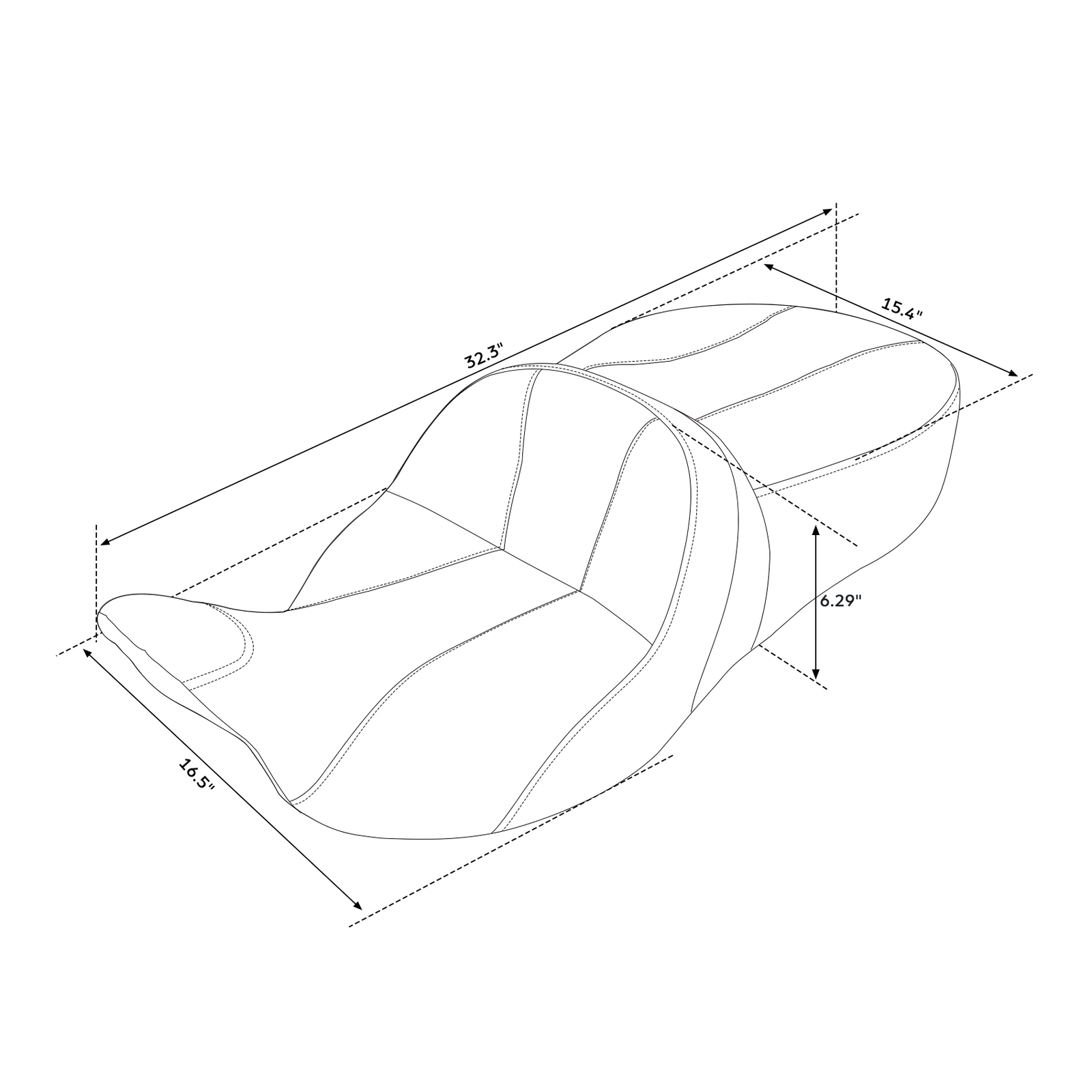Fit For Harley Davidson 2009-2023 Touring Hammock Seat